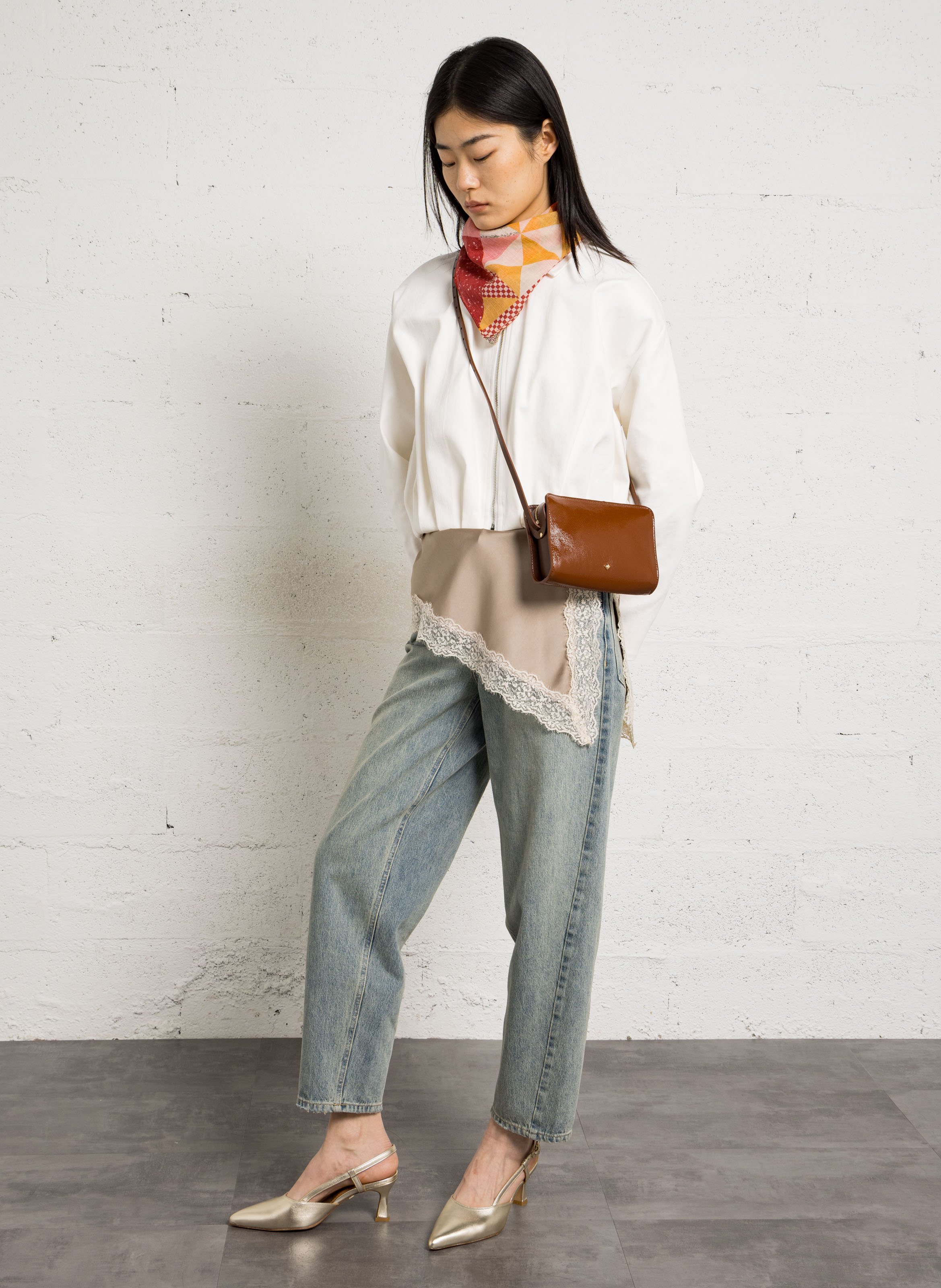 Sac bandoulière en cuir HERBERT FRERE SOEUR Marron