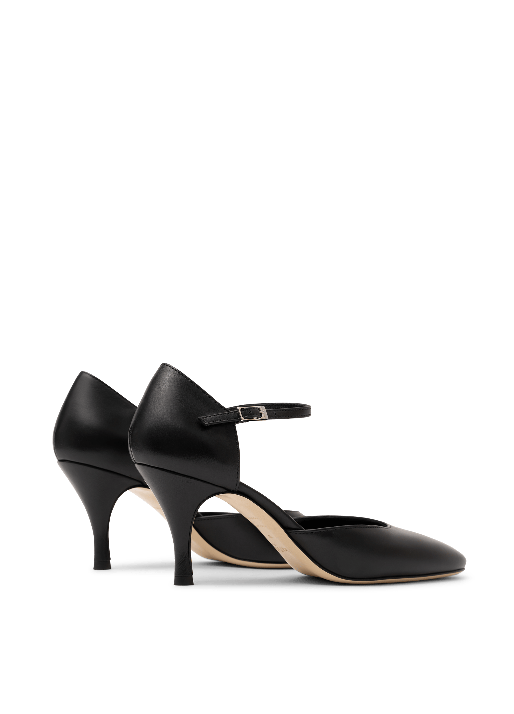 Escarpins en cuir lisse noir PARALLELE PARIS Noir