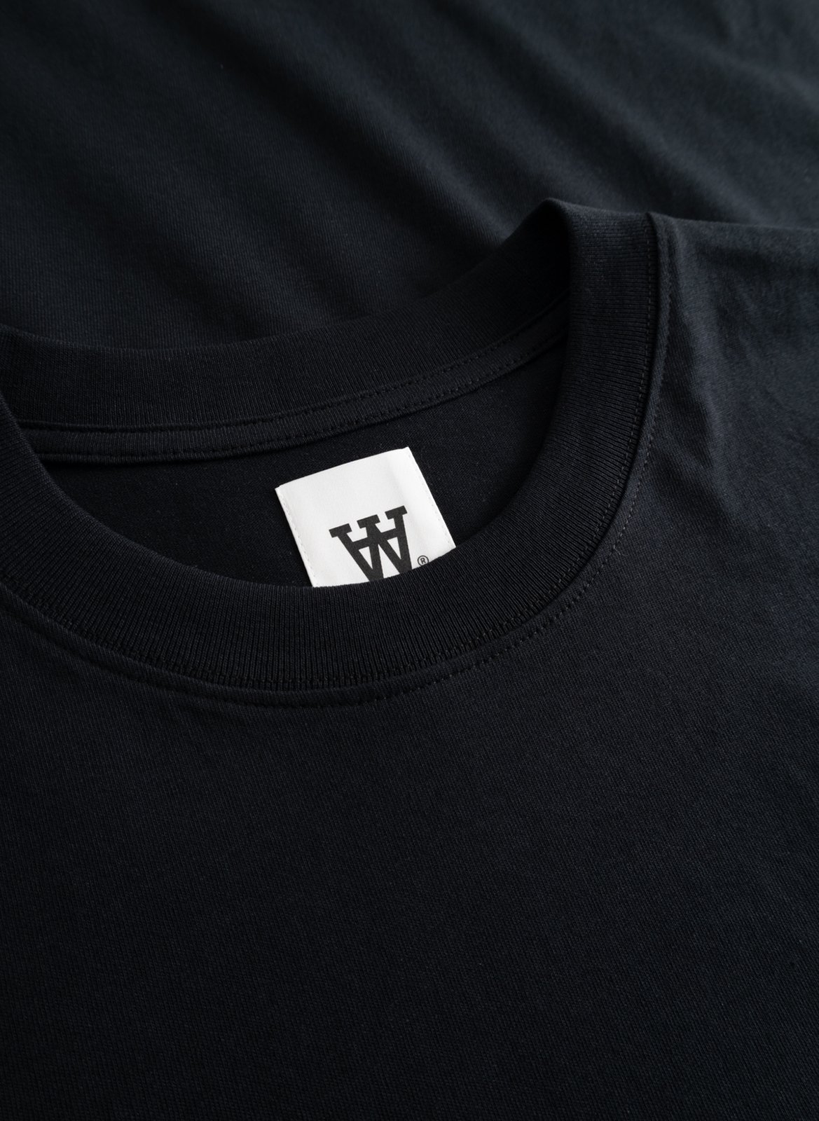 Round-neck cotton T-shirt | Black WOOD WOOD Men