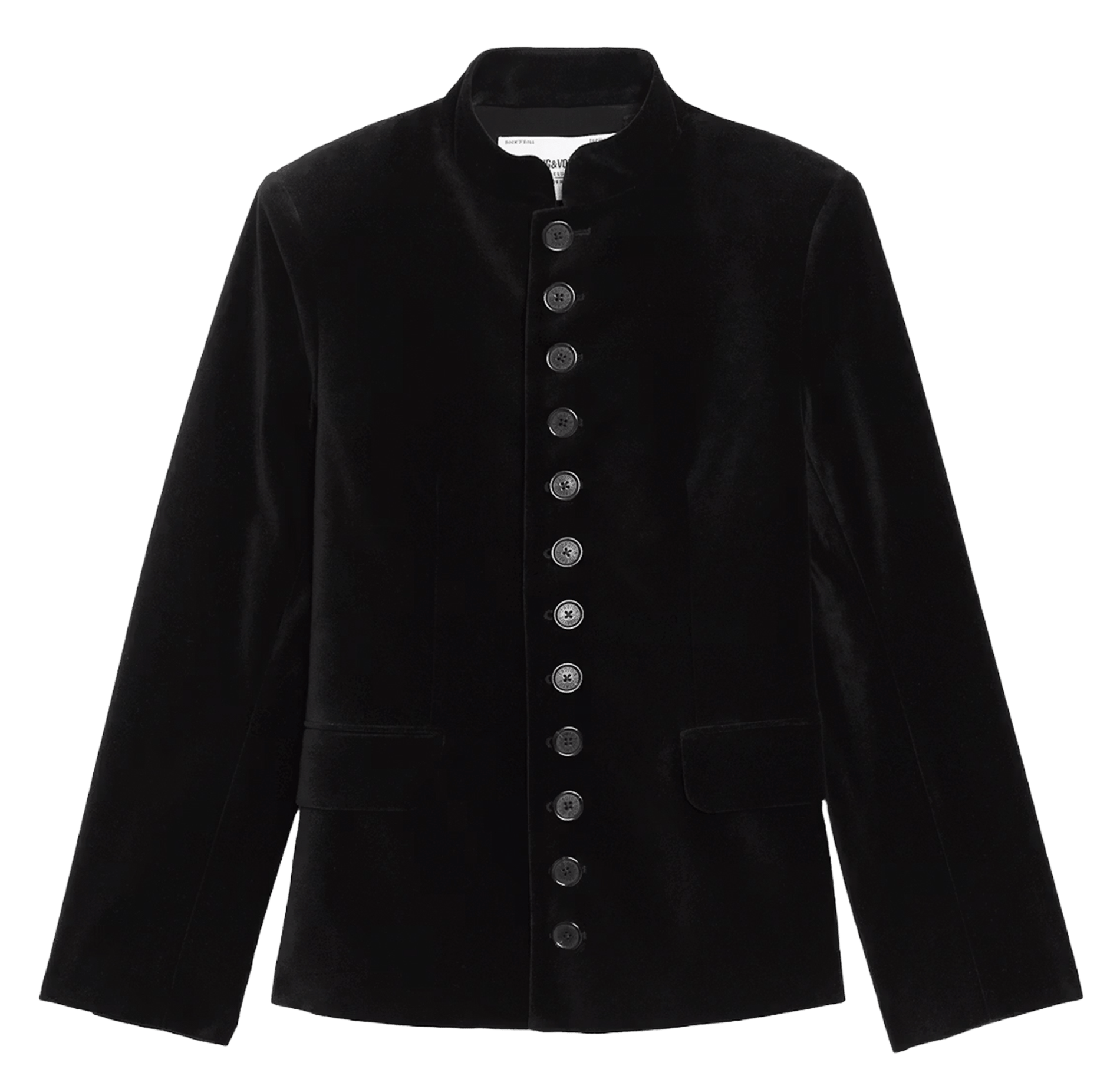 High-neck straight cotton jacket ZADIG&VOLTAIRE Black