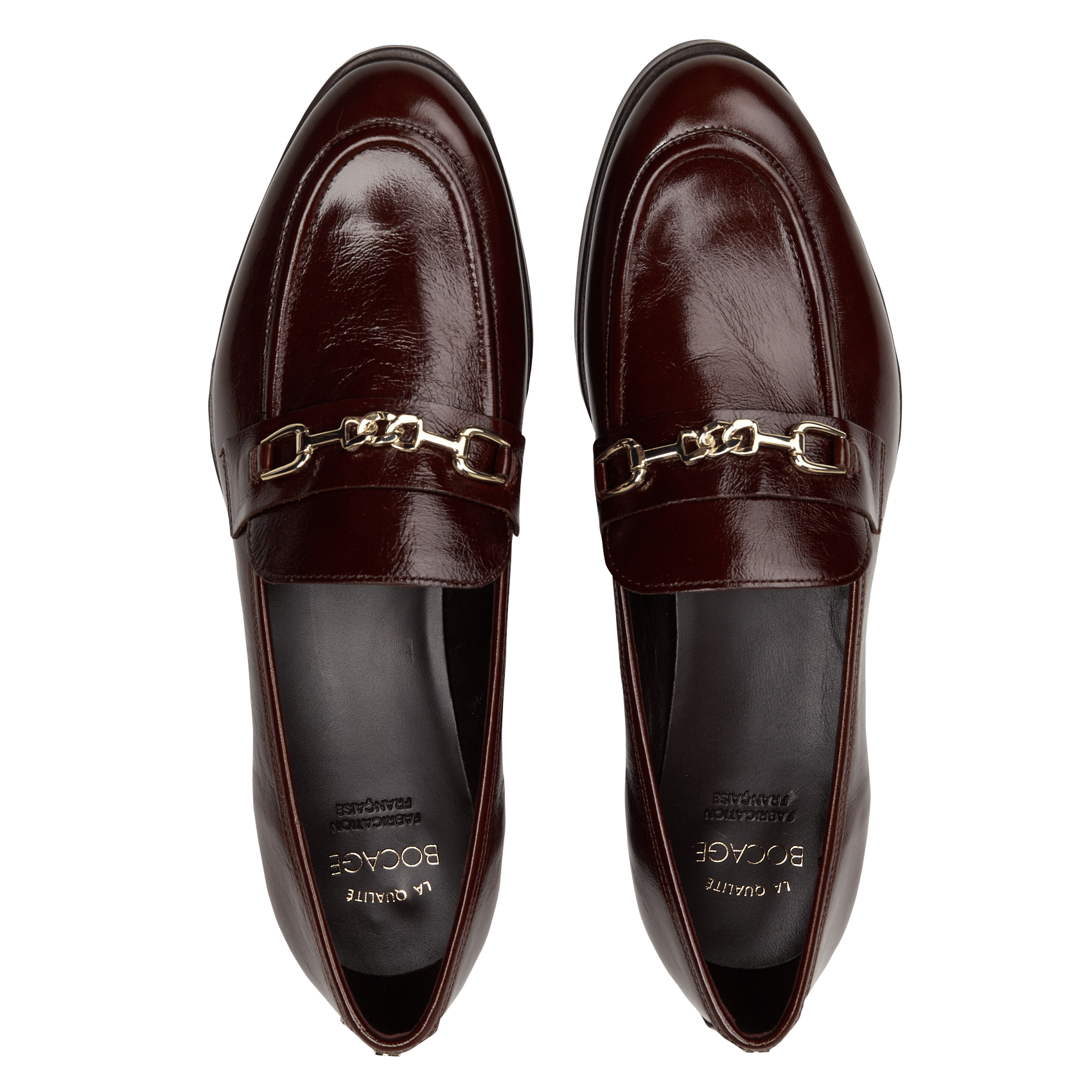 Leather loafers BOCAGE Brown