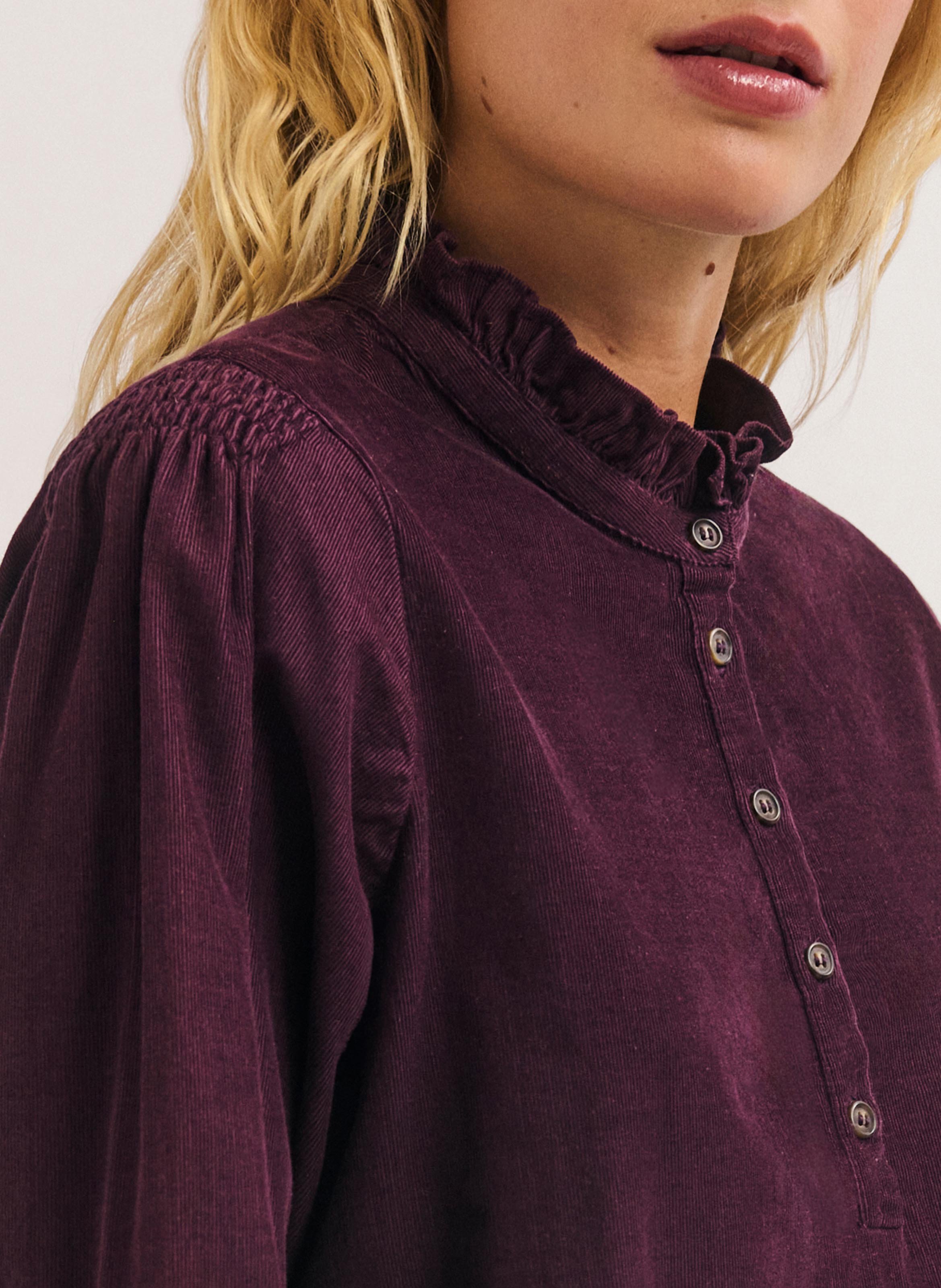 Ruimvallende, katoenen blouse PABLO Rood