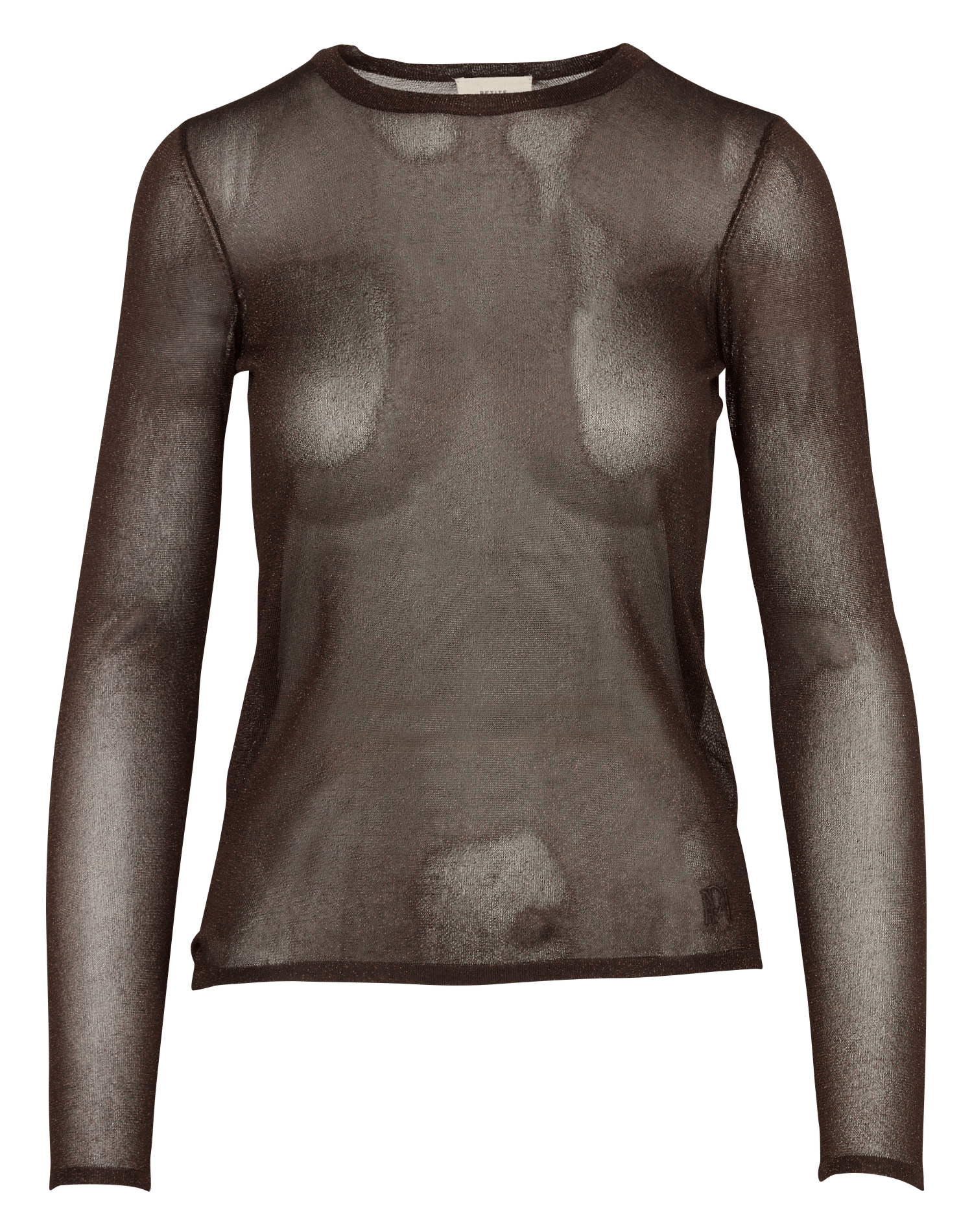 Pull fin col rond manches longues PETITE MENDIGOTE Marron
