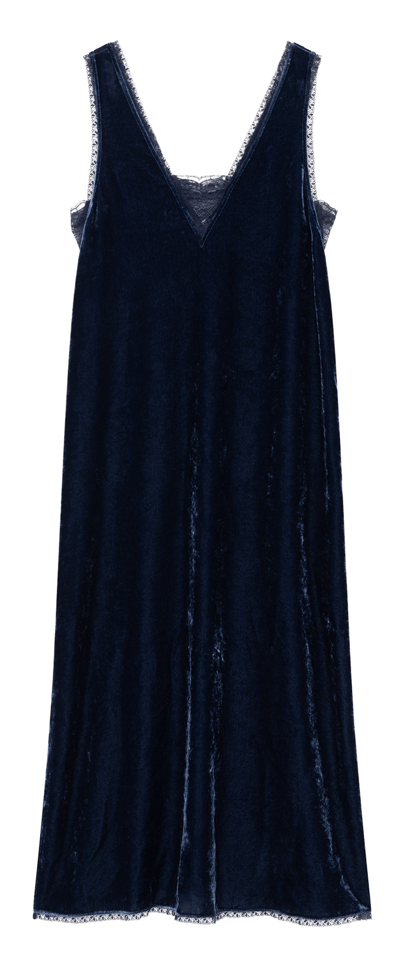 Lange rechte fluwelen jurk ZADIG&VOLTAIRE Blauw