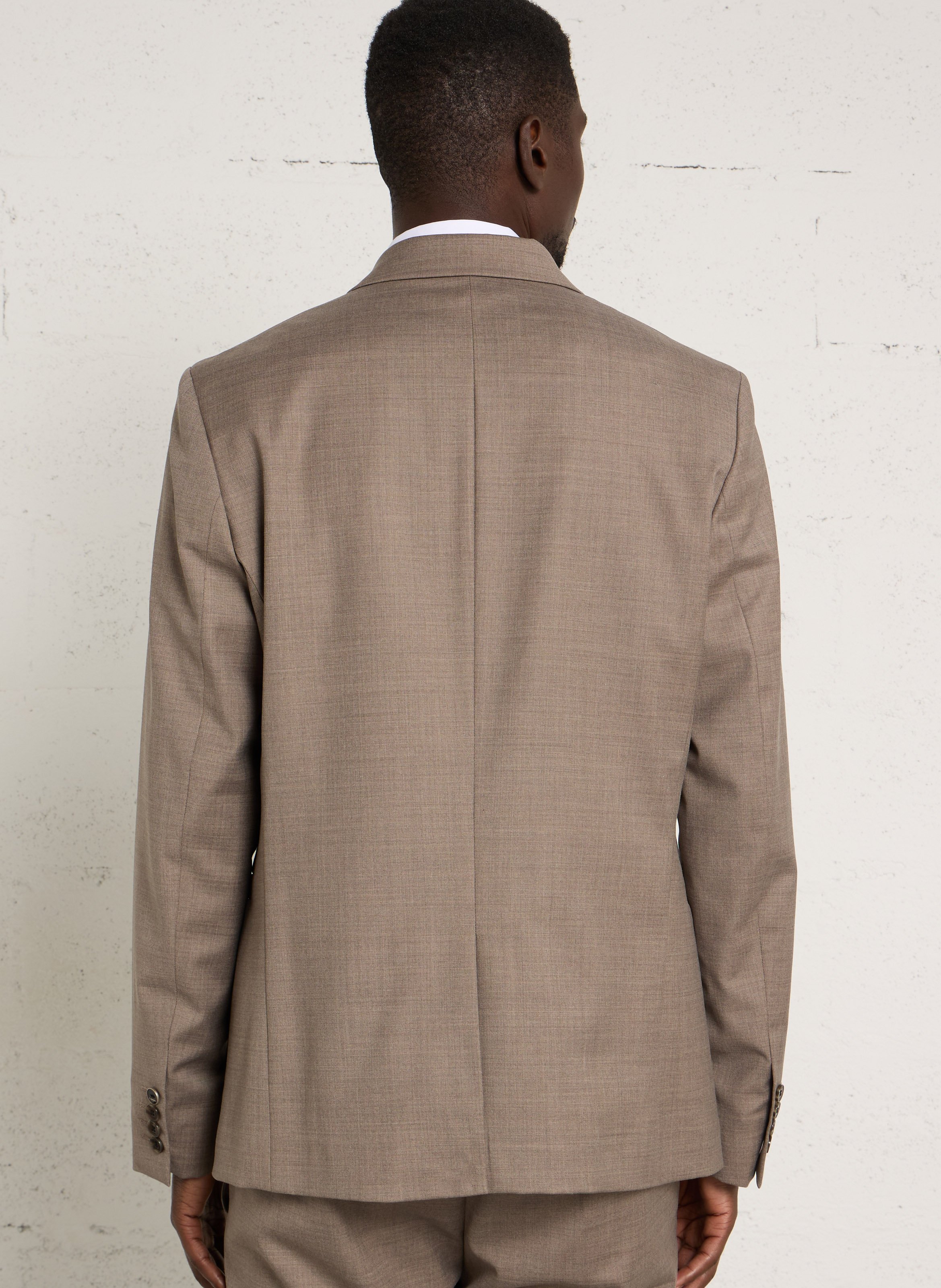 Veste de tailleur droite en laine mélangée IKKS Gris