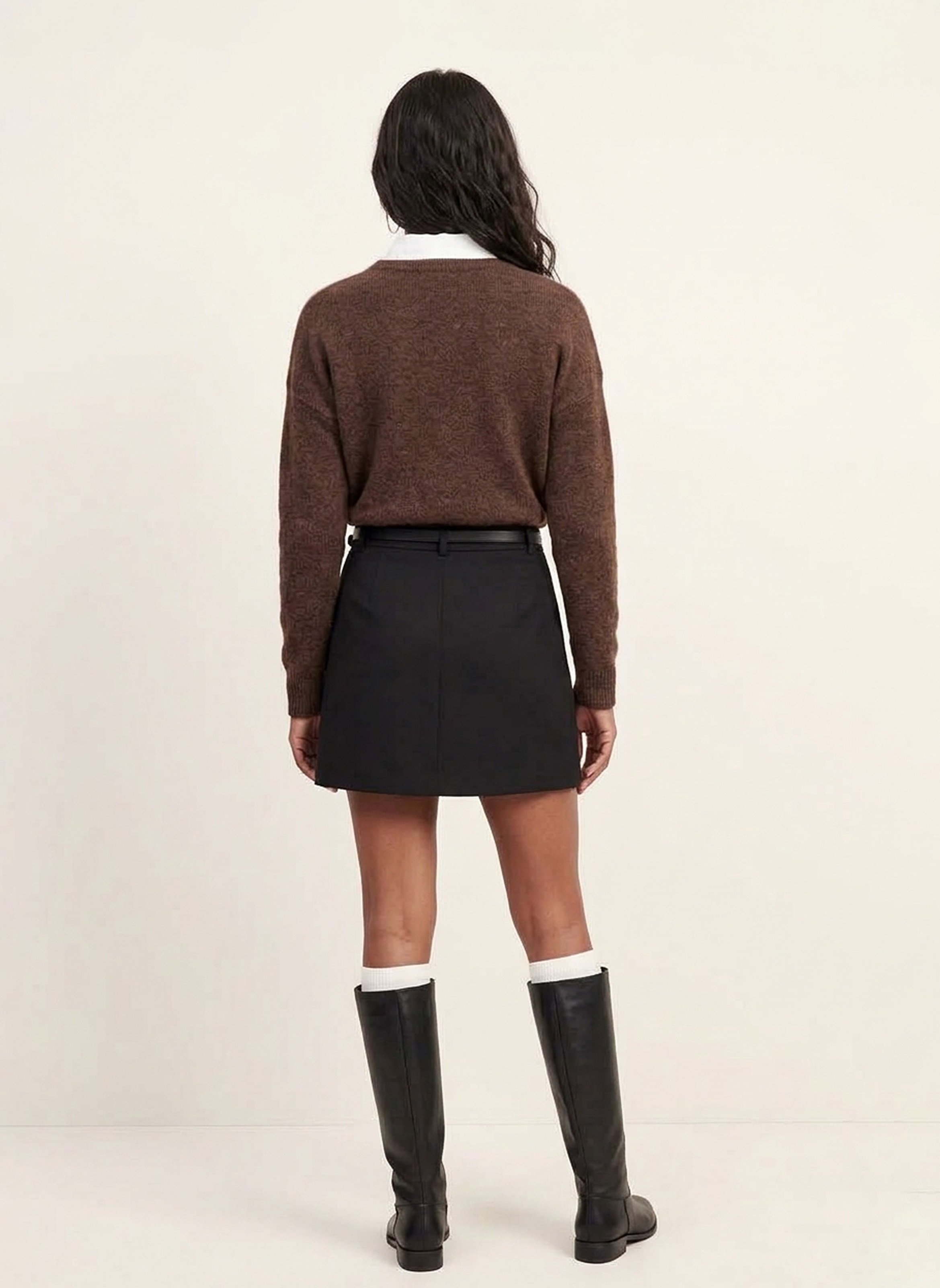 Gerader Skort mit Gürtel KOOKAI Schwarz