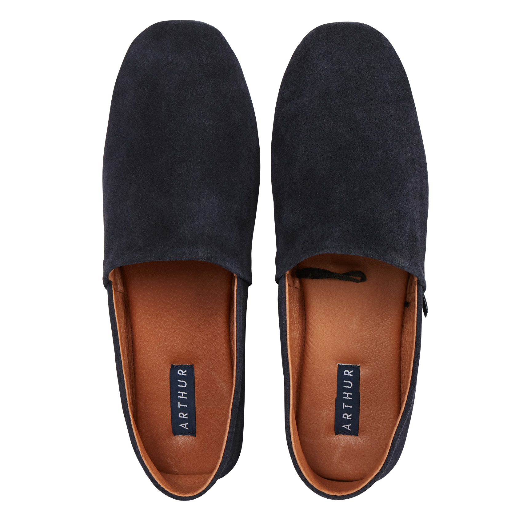 Chaussons mules en cuir ARTHUR Bleu