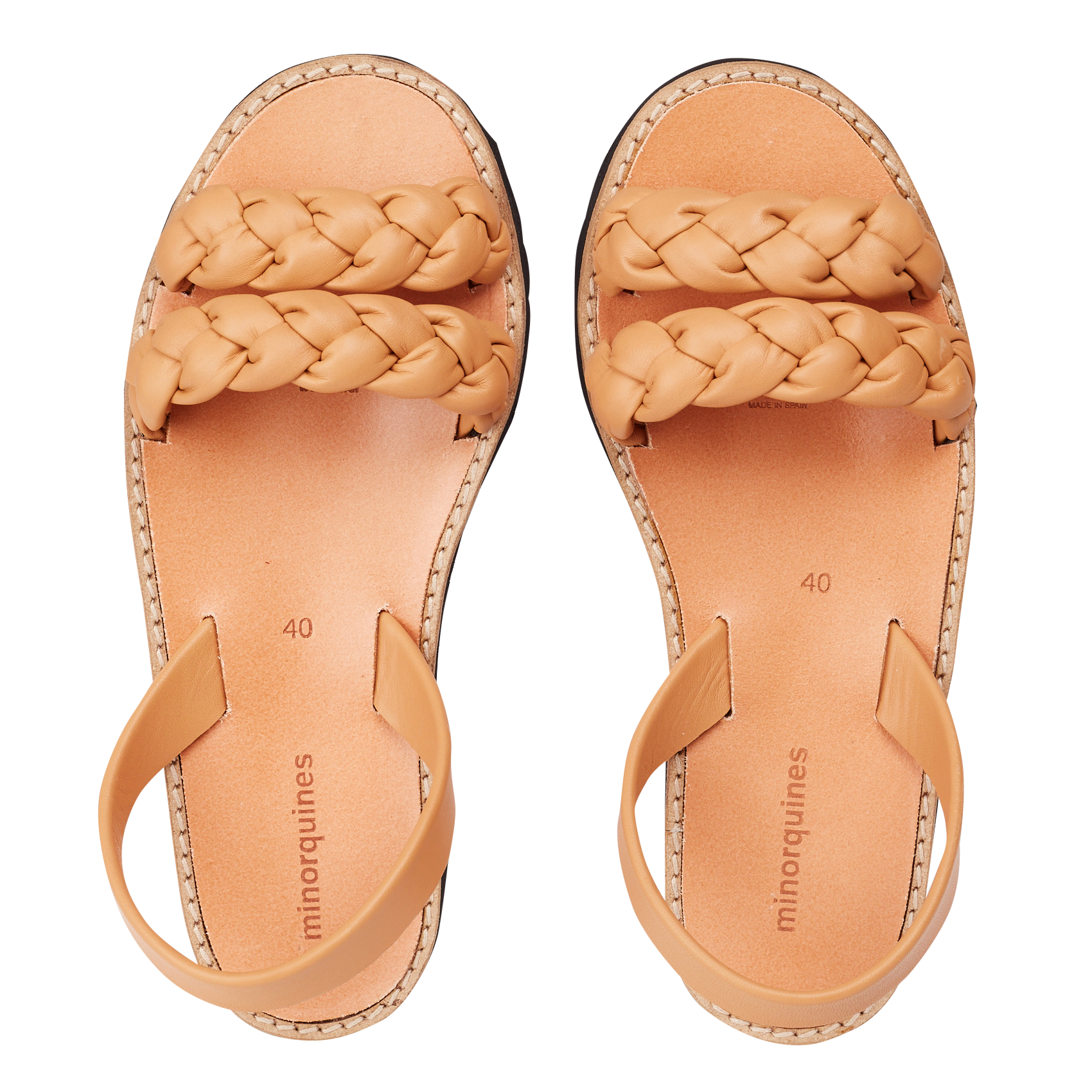 Sandalen met gevlochten bandjes CABRERA MINORQUINES Bruin