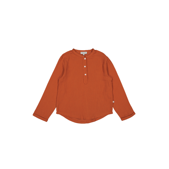 Chemise col rond boutonné en coton PETITE LUCETTE