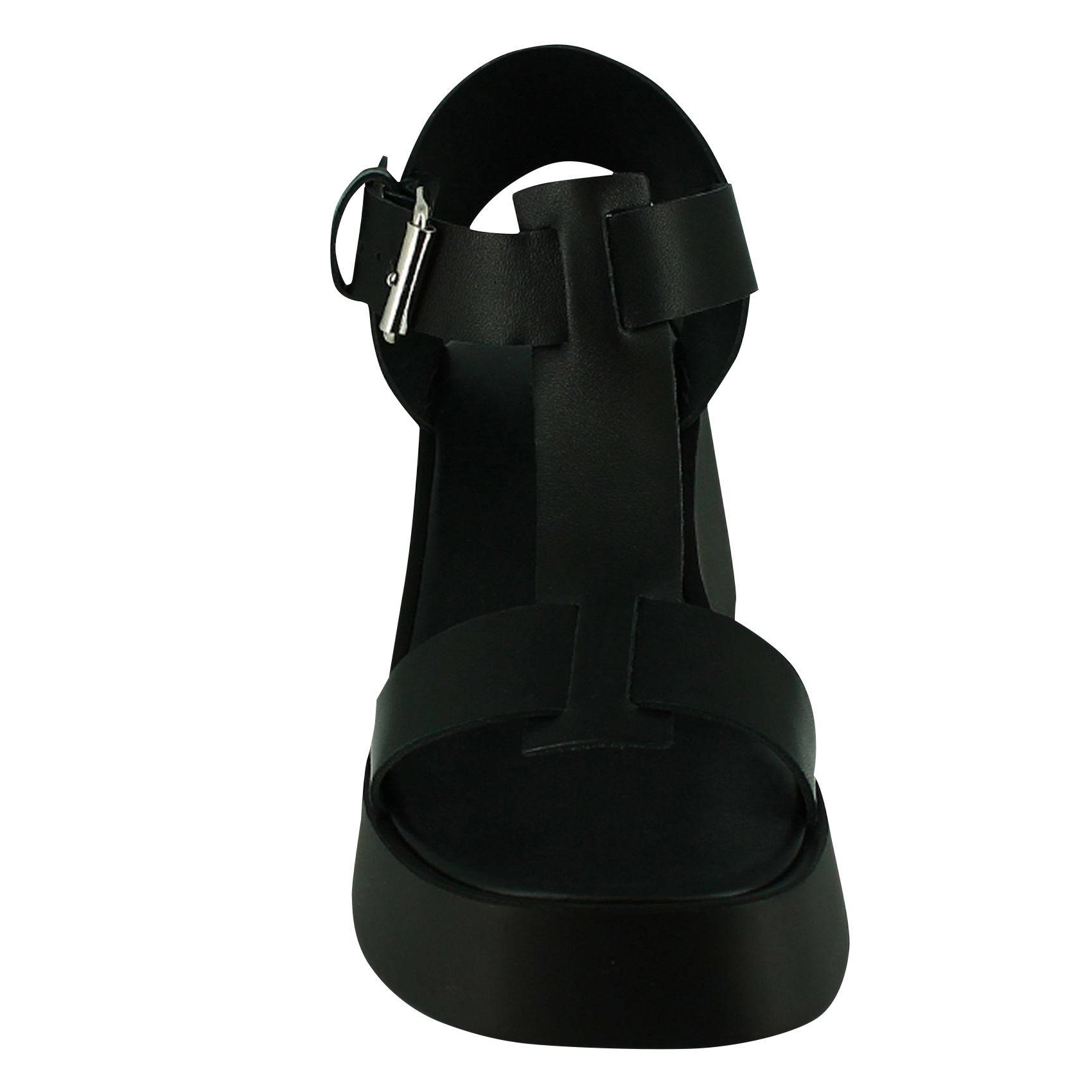 Ledersandalen mit Keilabsatz JONAK Schwarz