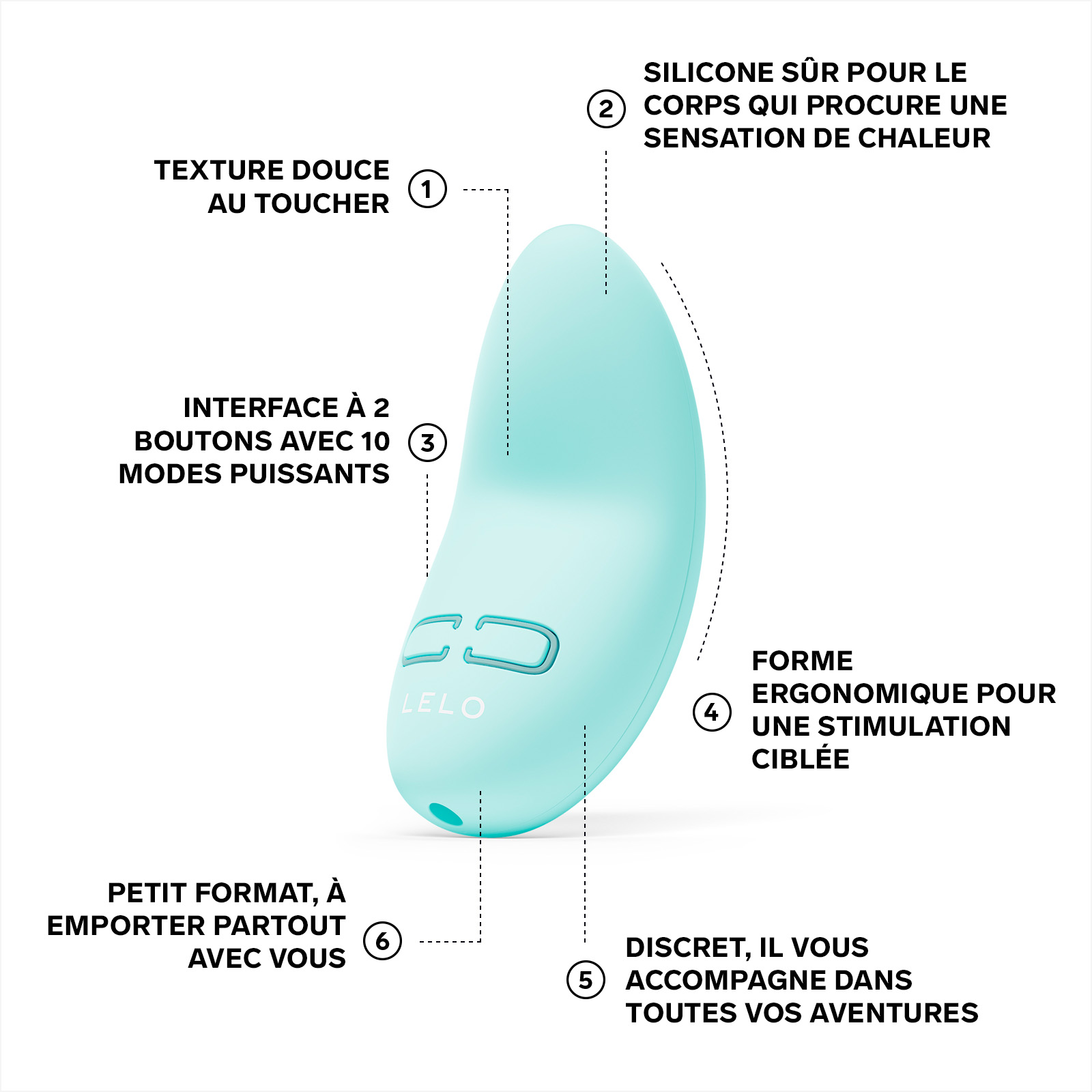 Silent clitoral stimulator LELO Vert