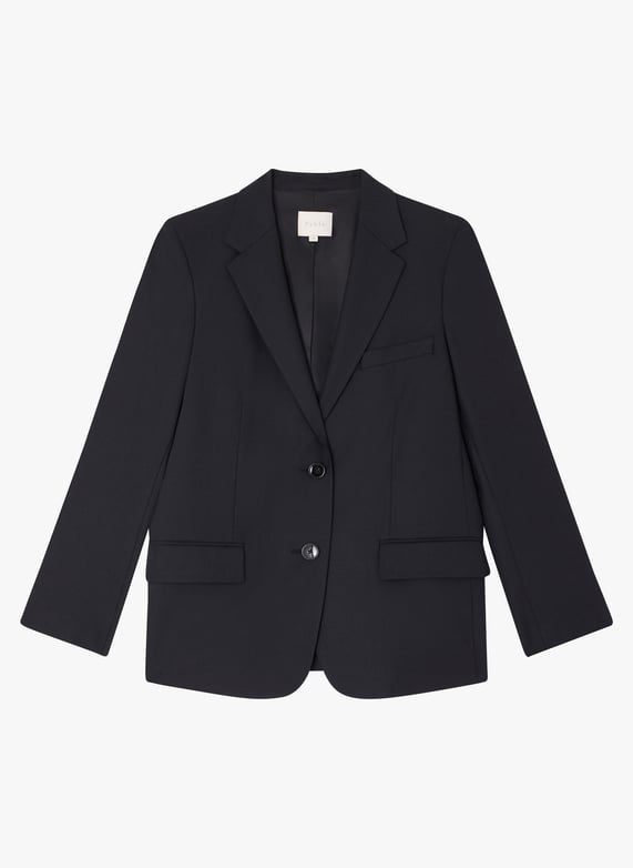 Veste de tailleur en laine melangee Noir