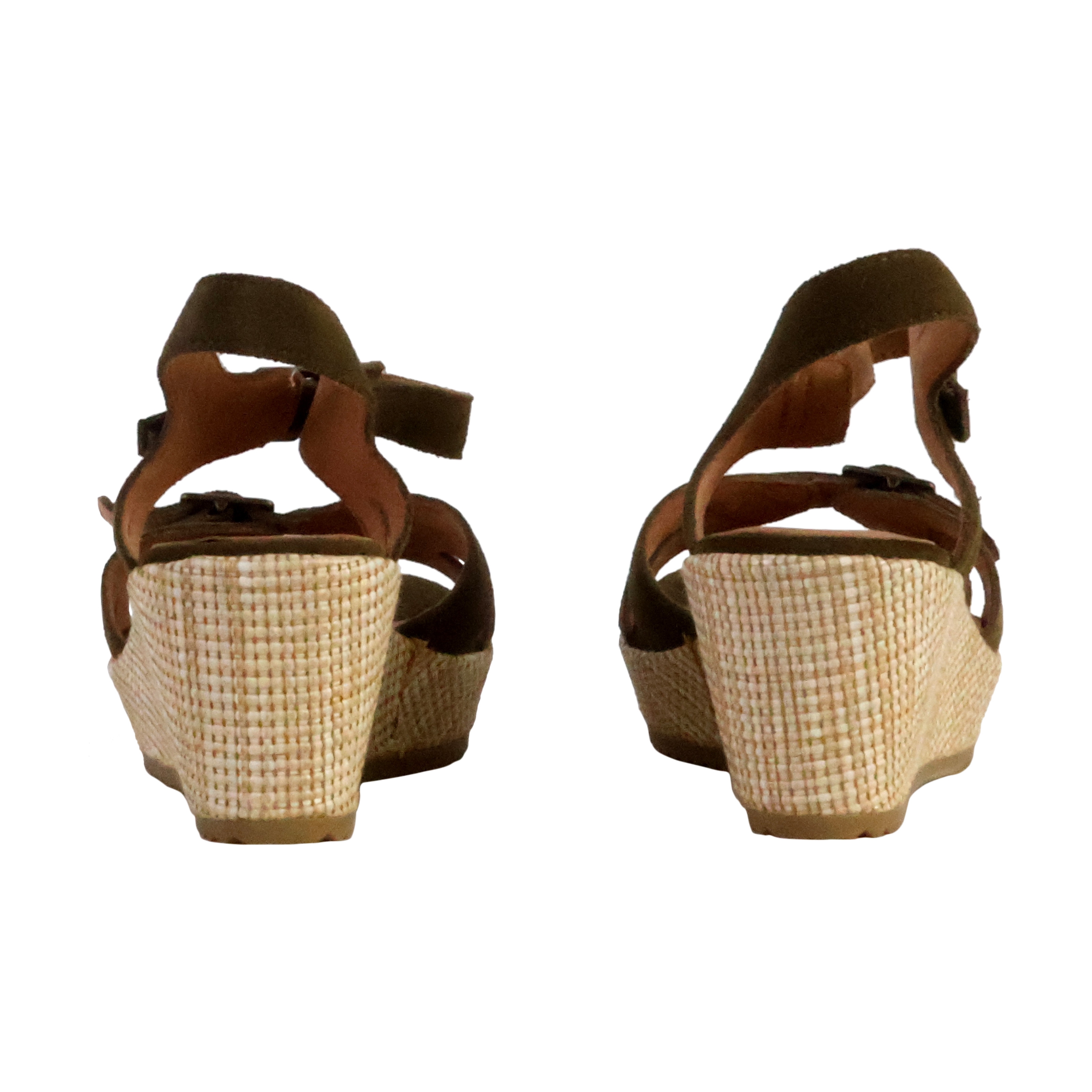 Esabel leather wedge sandal EMILIE KARSTON Khaki