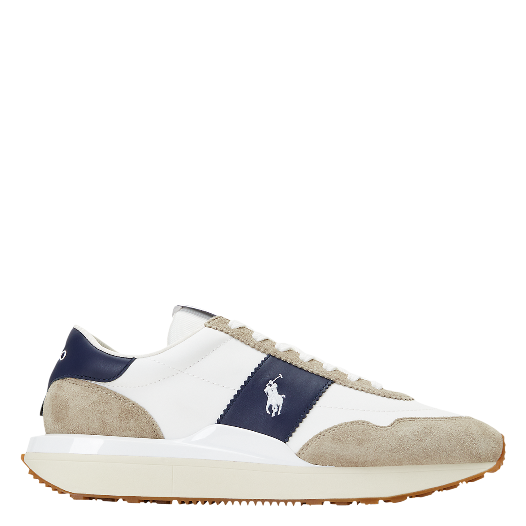 Baskets compensées en cuir mélangé POLO RALPH LAUREN Multicolore