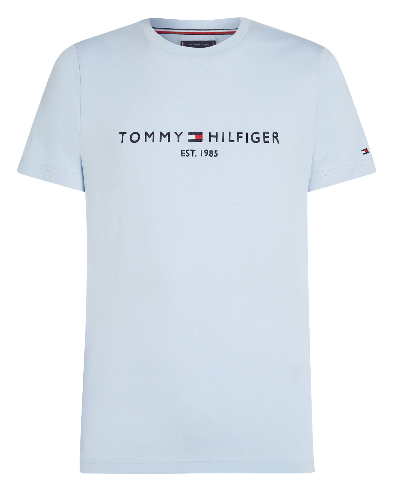 Tee-shirt col rond droit en coton organique TOMMY HILFIGER Bleu