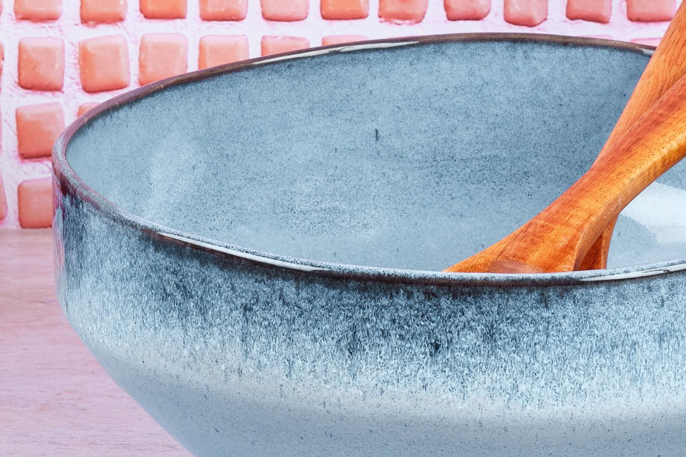 Genesis stoneware salad bowl BJORN Blue