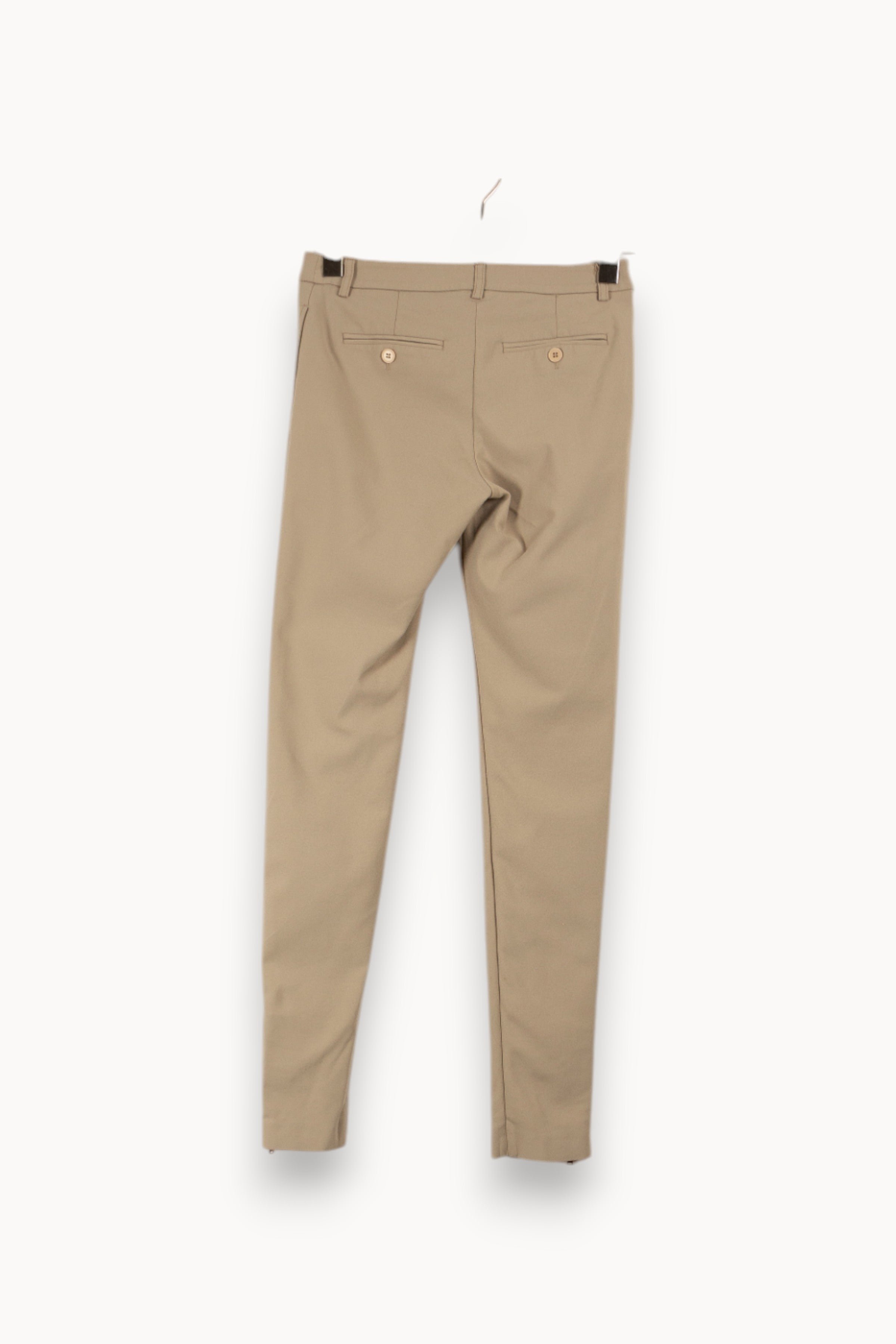 Cropped slim jeans with studs TARA JARMON - Seconde Main Beige