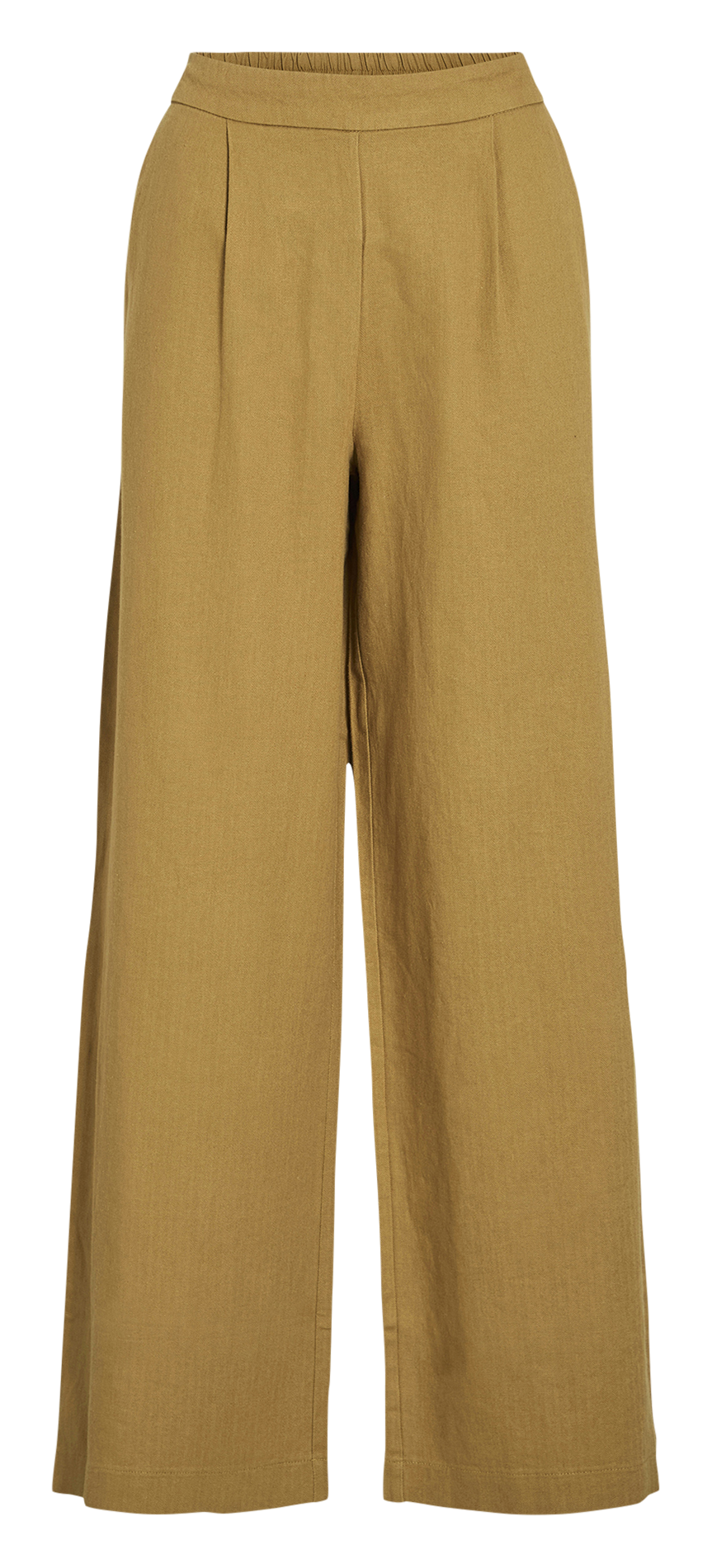 Wide-leg linen-blend pants VILA Brown