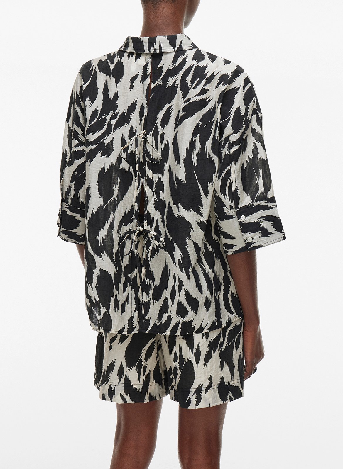 Chemise col classique imprimée ROUGE EDIT Beige