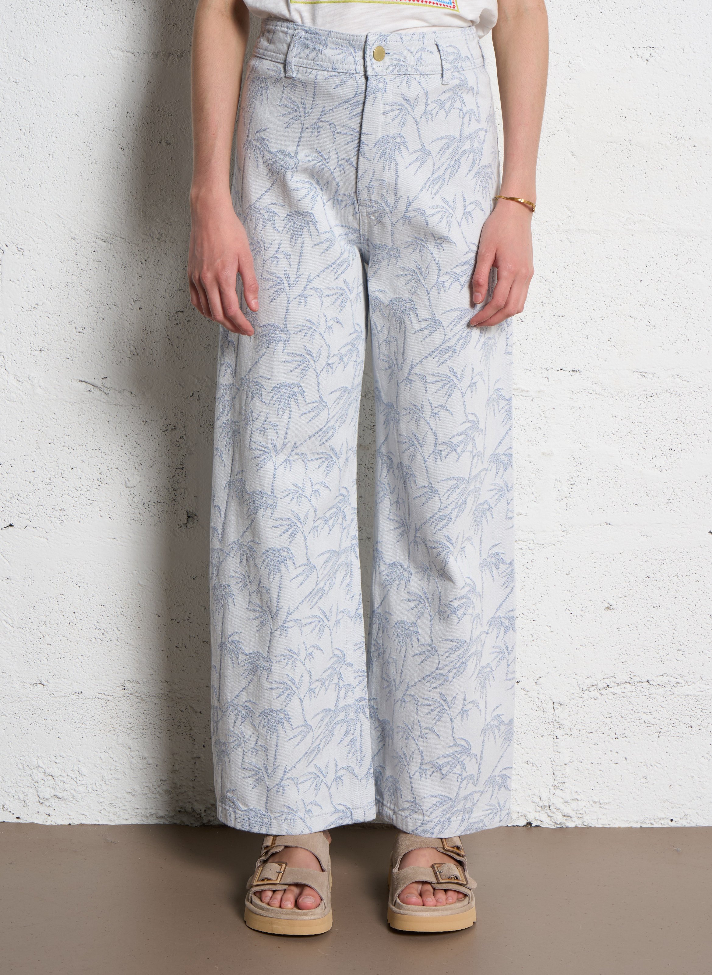 Cotton-blend straight jeans LA PETITE ETOILE Blue