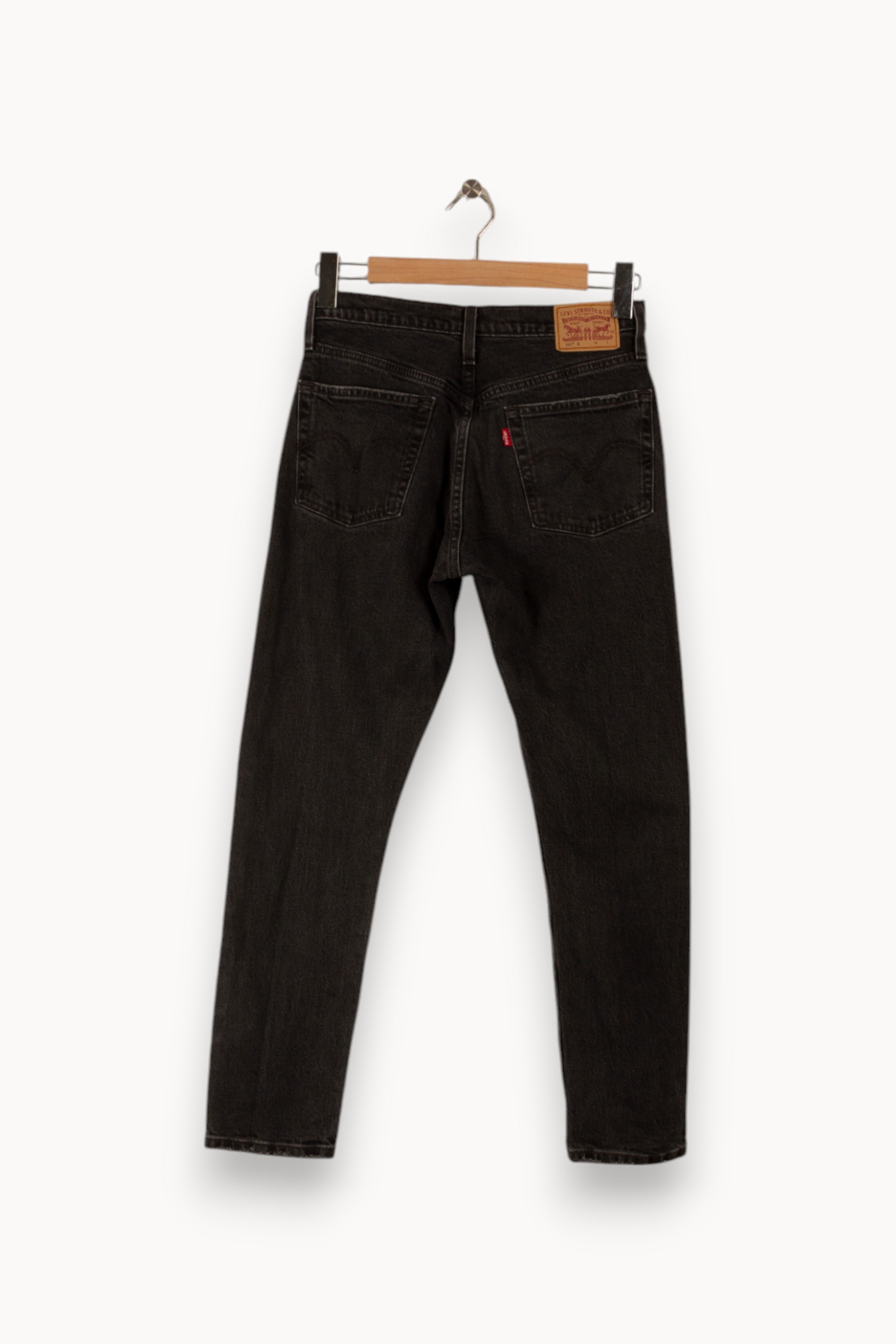 Cropped slim jeans with studs LEVI'S - Seconde main Black