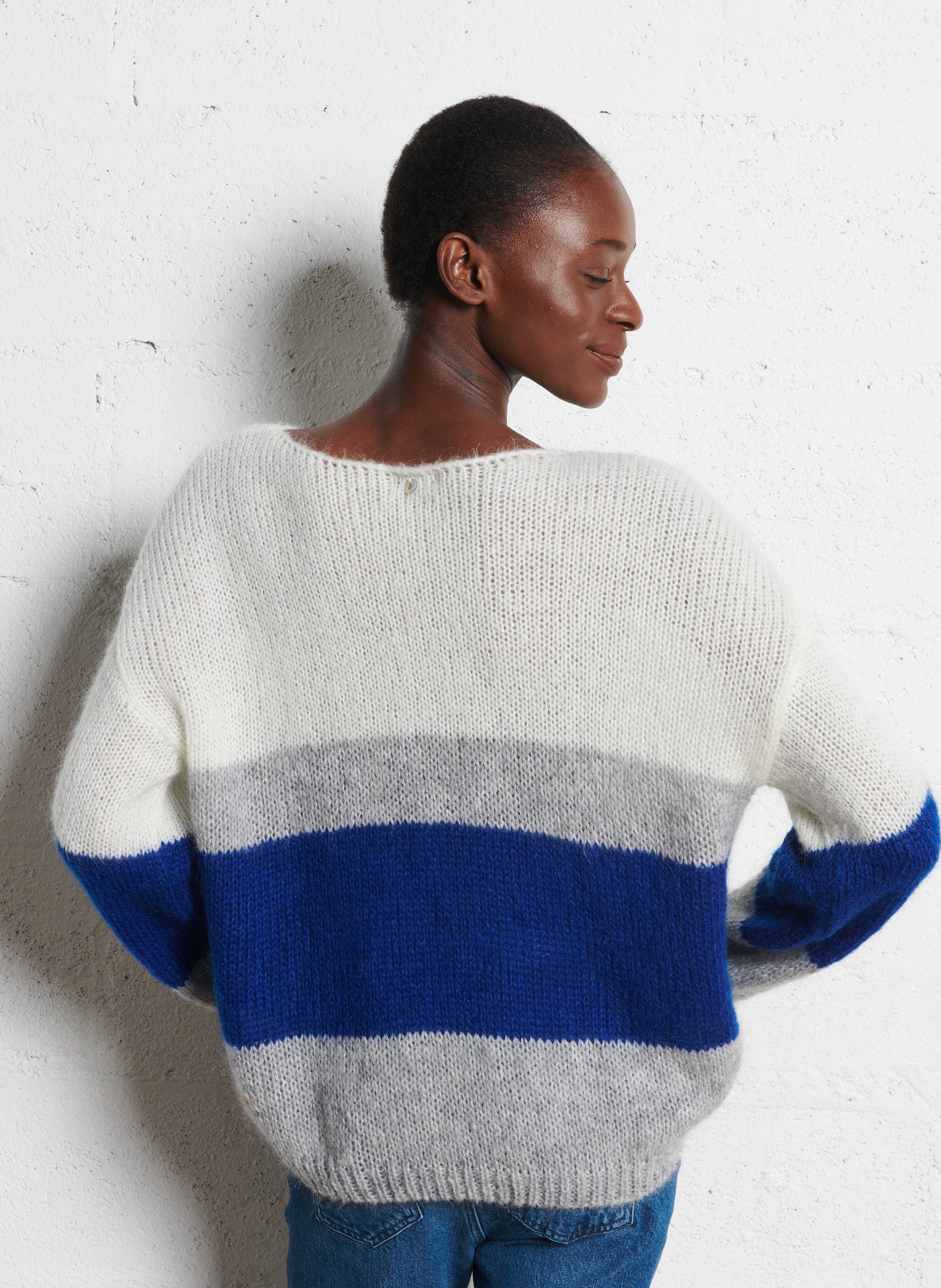 Oversized trui ONE STEP Blauw