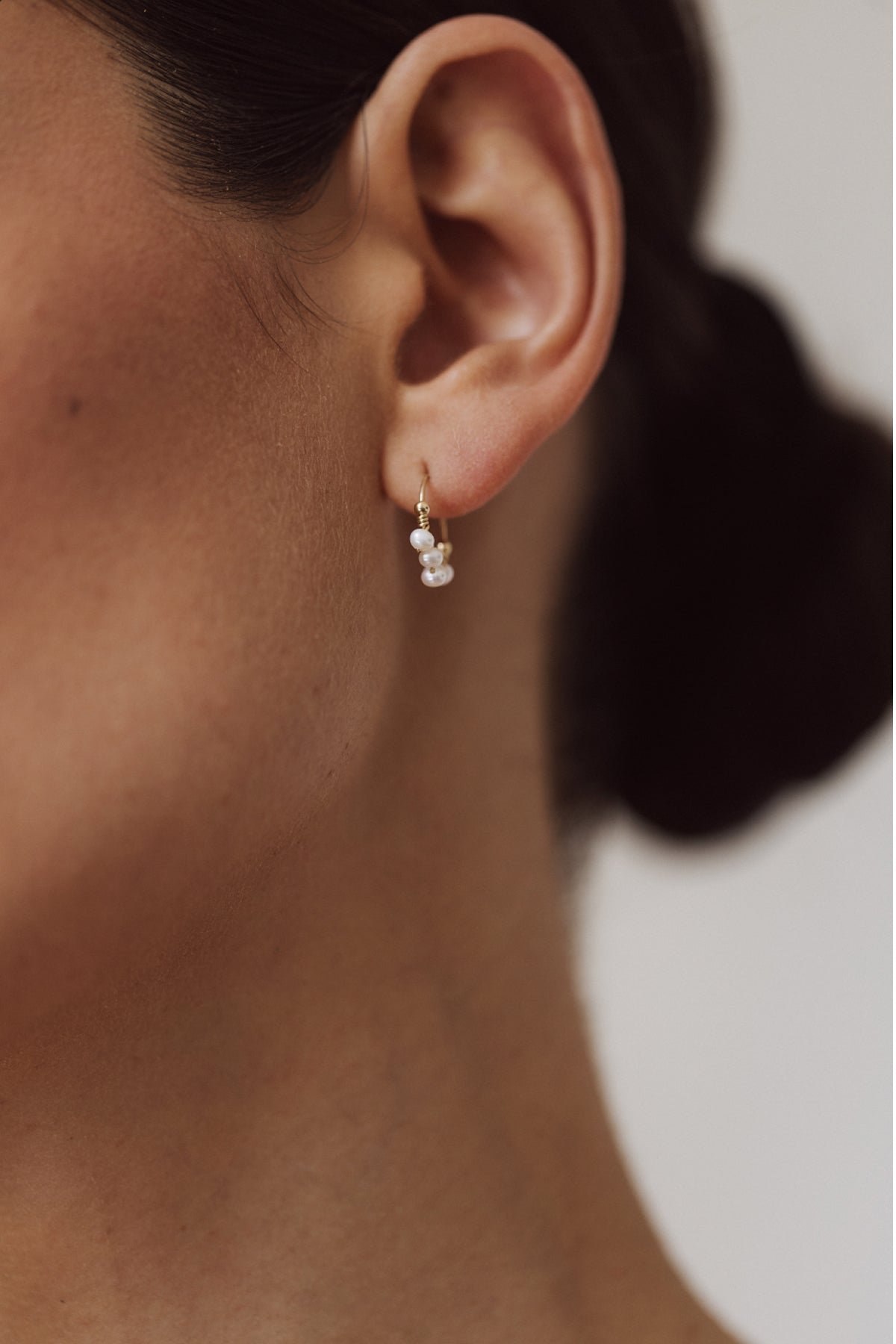 Priya mini hoop earrings YAY White