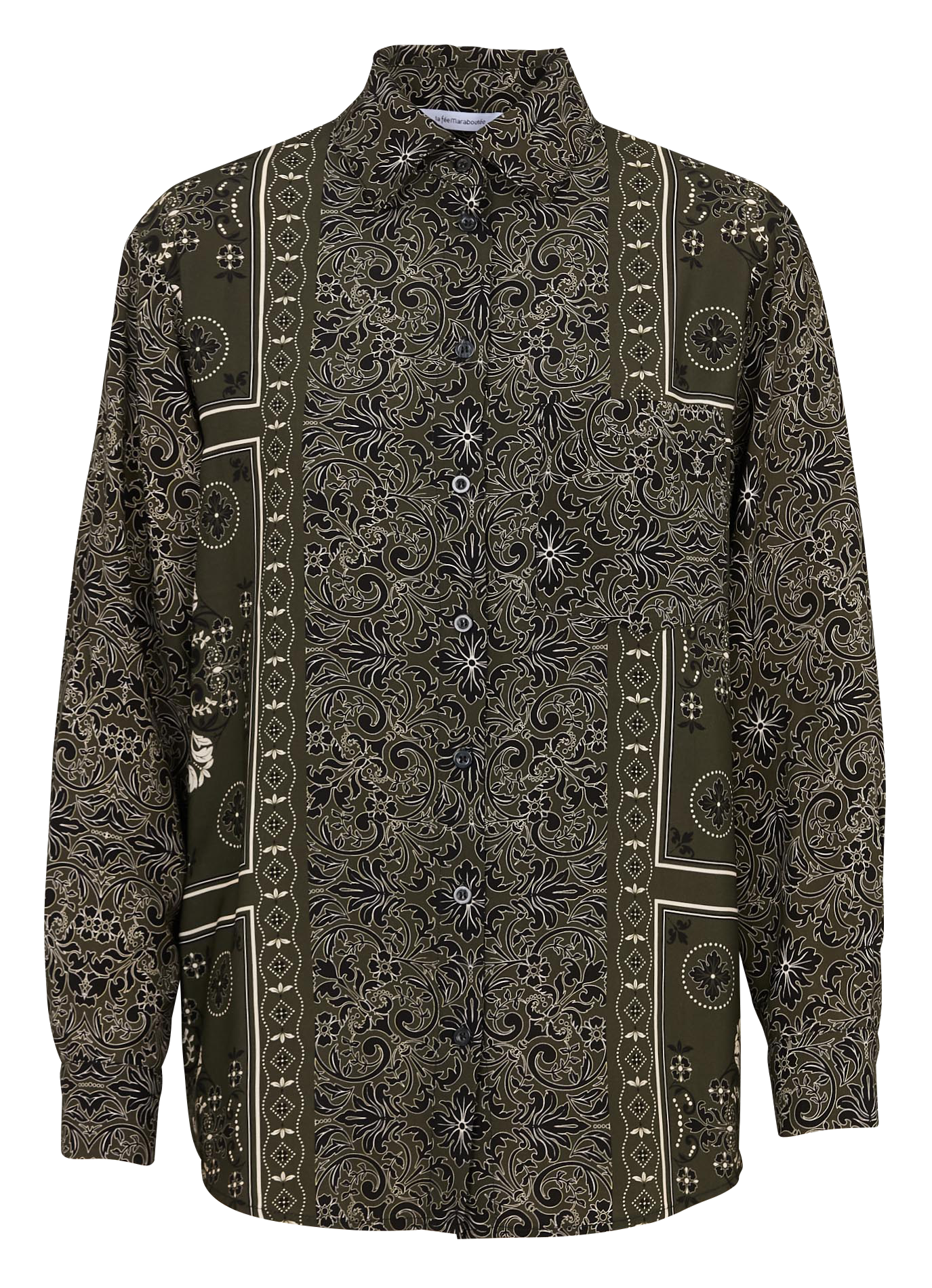 Chemise droite col classique LA FEE MARABOUTEE Vert