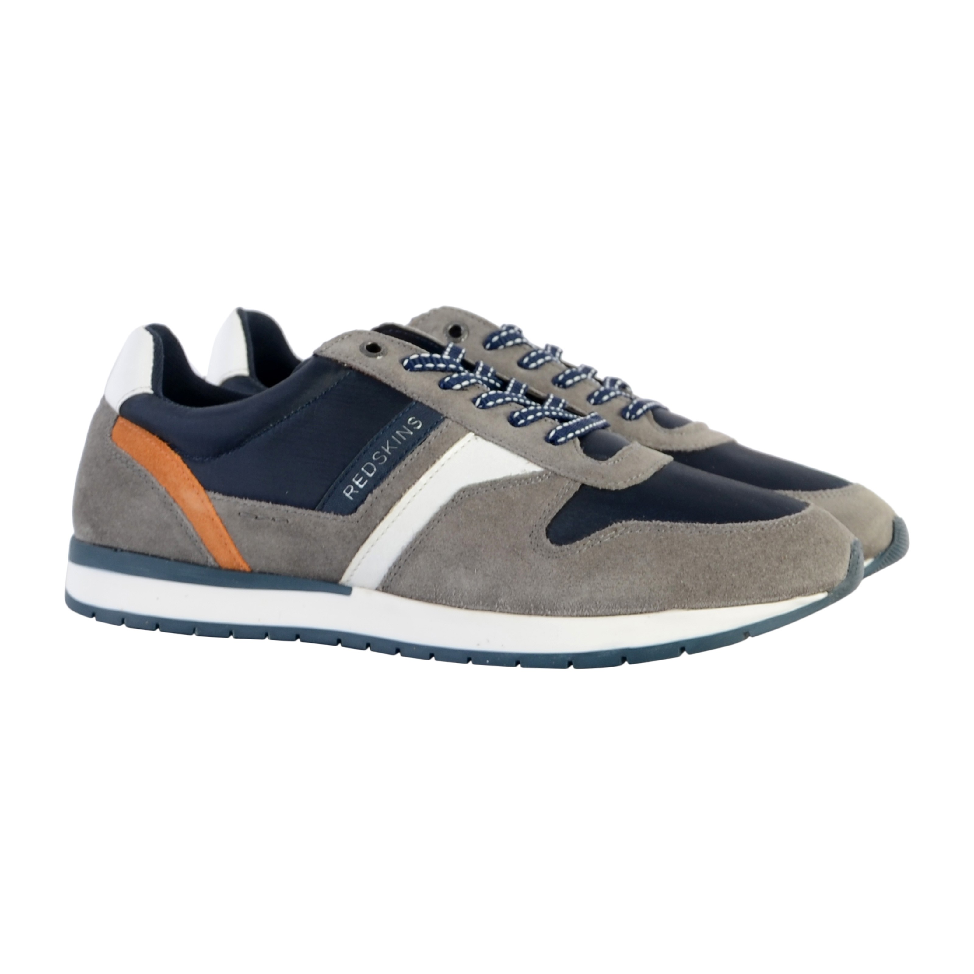 Basket plate cuir  nixor REDSKINS Gris