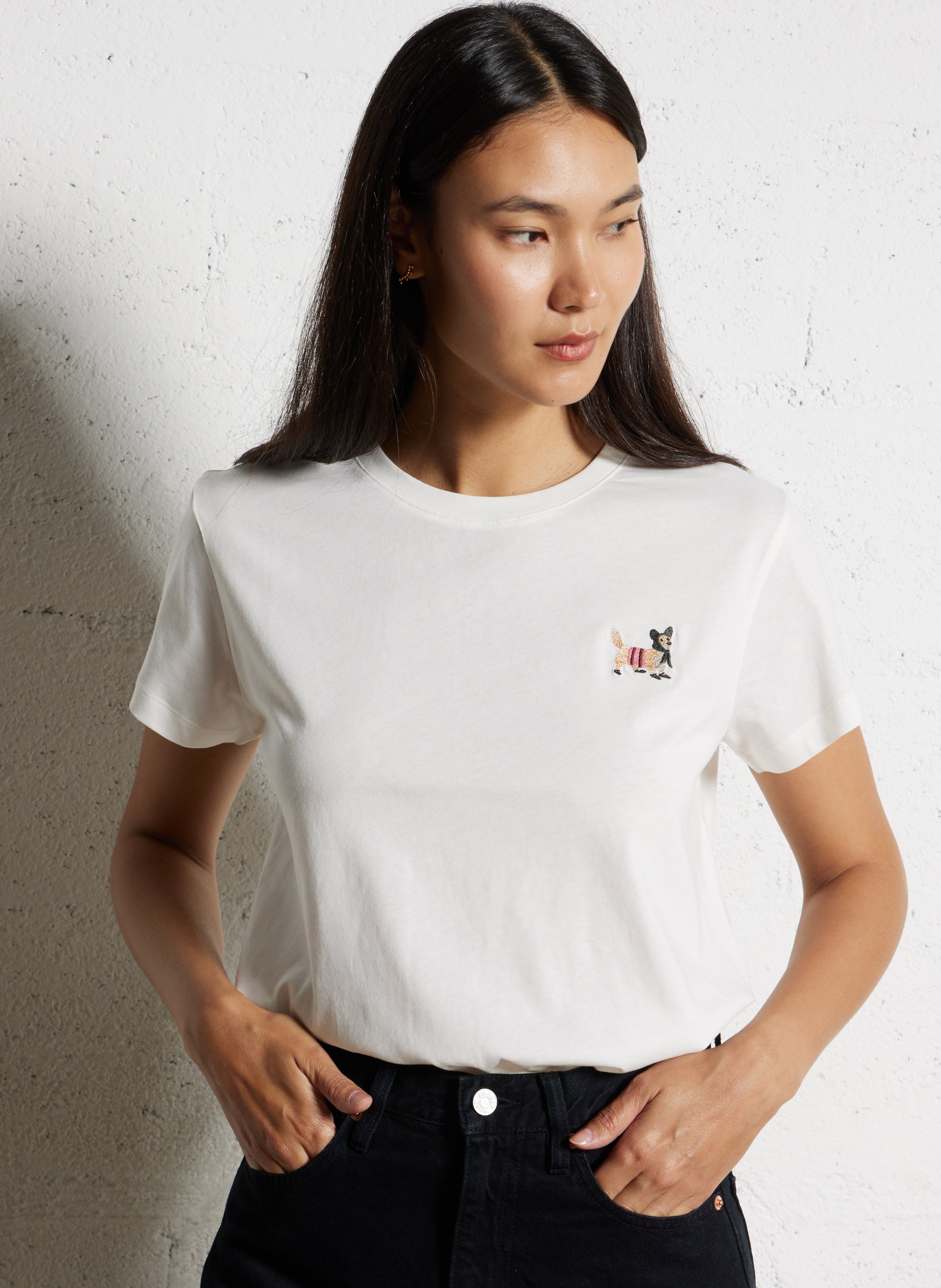 Camiliday round-neck sleeveless cotton top DES PETITS HAUTS Beige