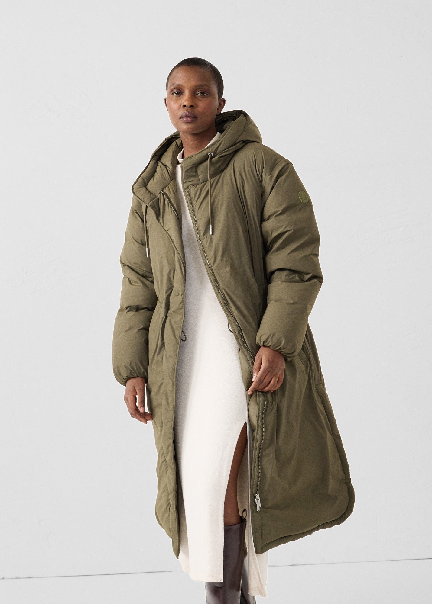 Long stretch padded coat for extreme cold - Brooke JOTT Green