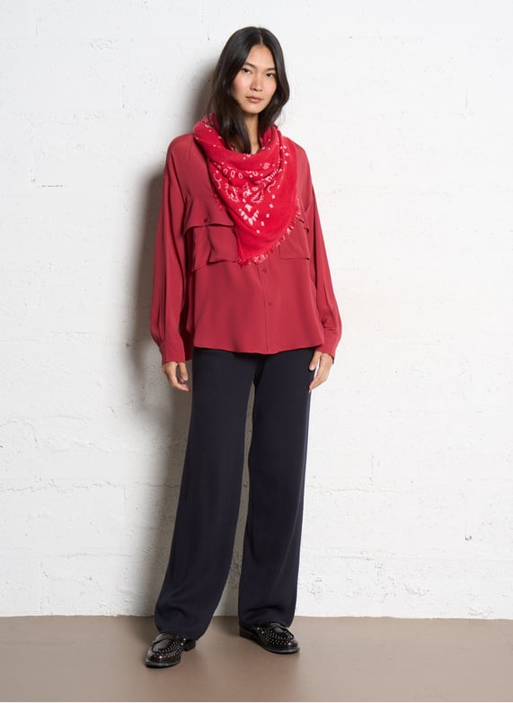 Mocassin en daim | Rouge by TORAL Mocassin en daim Rouge