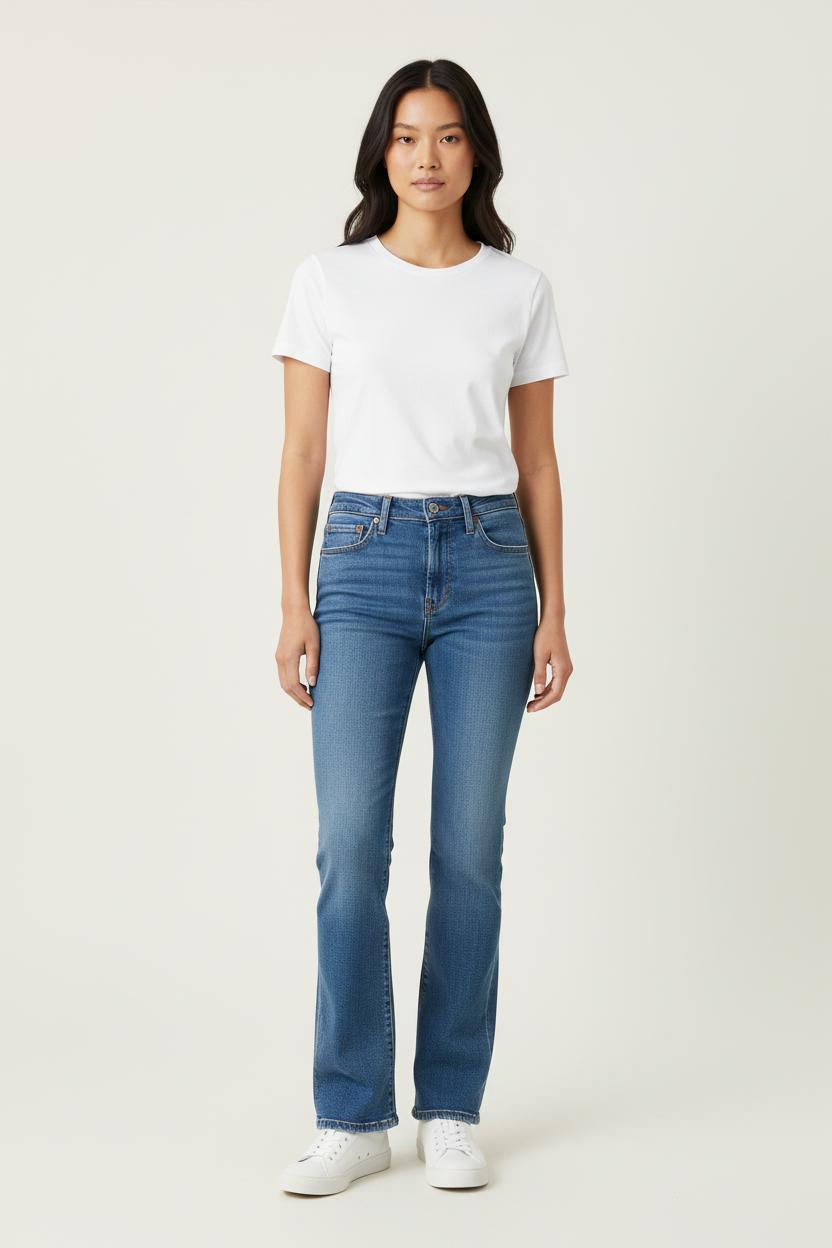 Cropped slim jeans with studs LEVI'S - Seconde main Blue