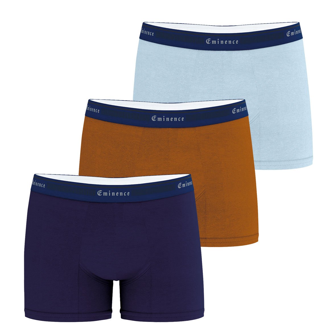 Pack of 3 men's boxers by Tailor Eminence EMINENCE Blue