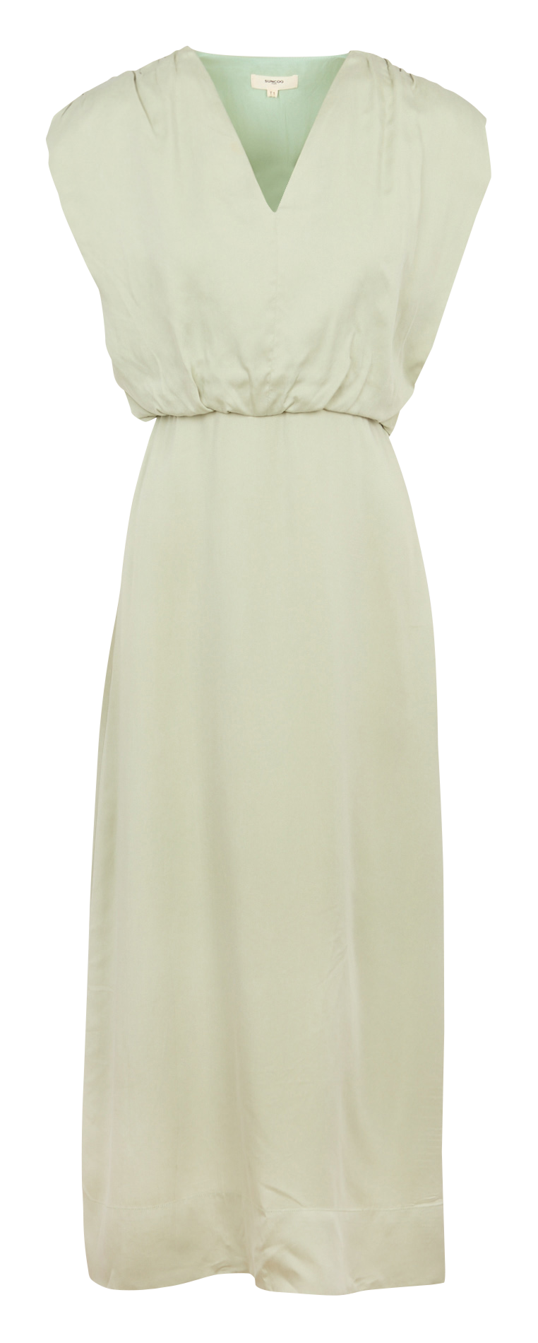 Robe longue col V SUNCOO Vert