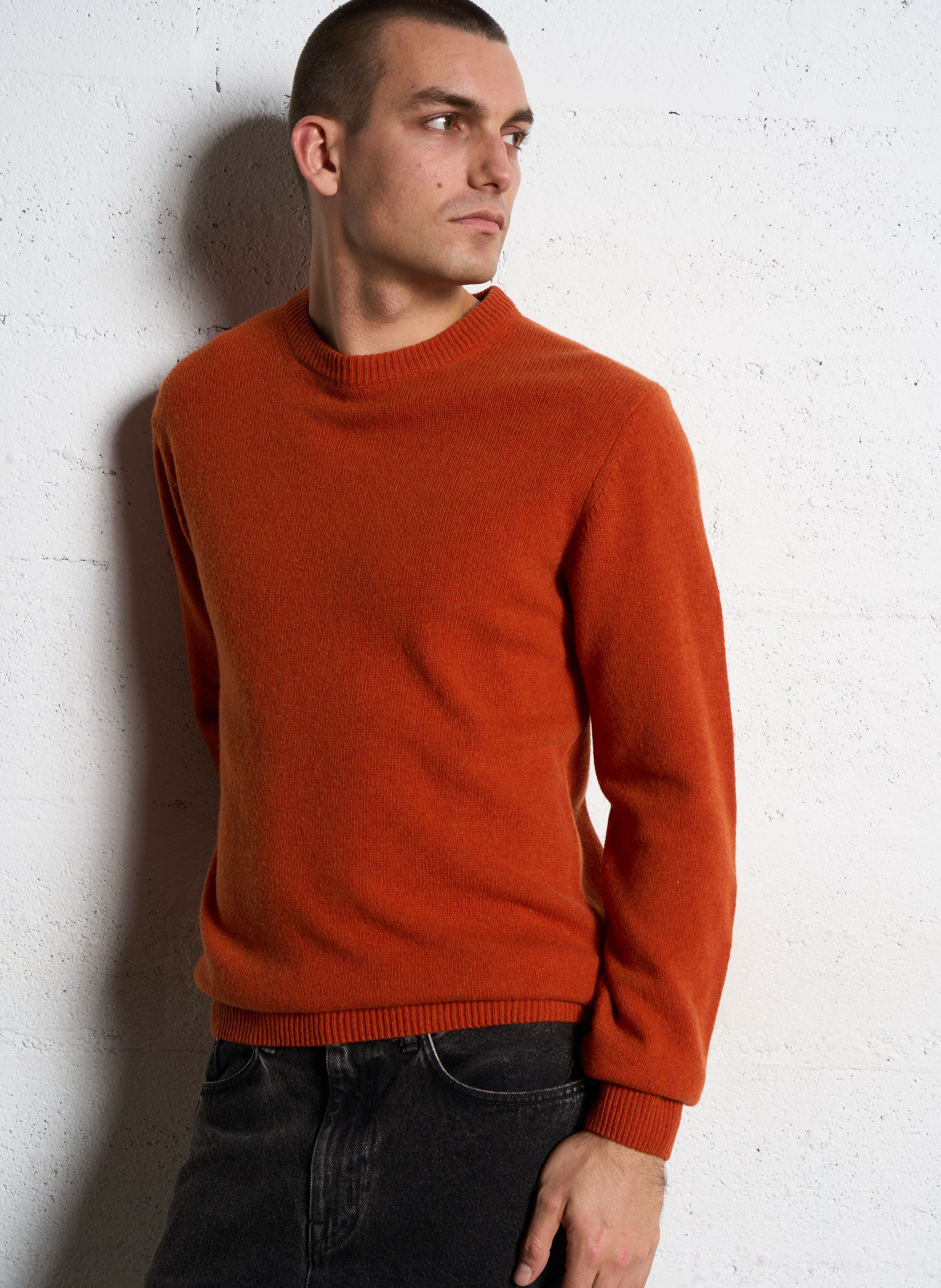 Effen trui van wolmix met lange mouwen en kant CASUAL FRIDAY