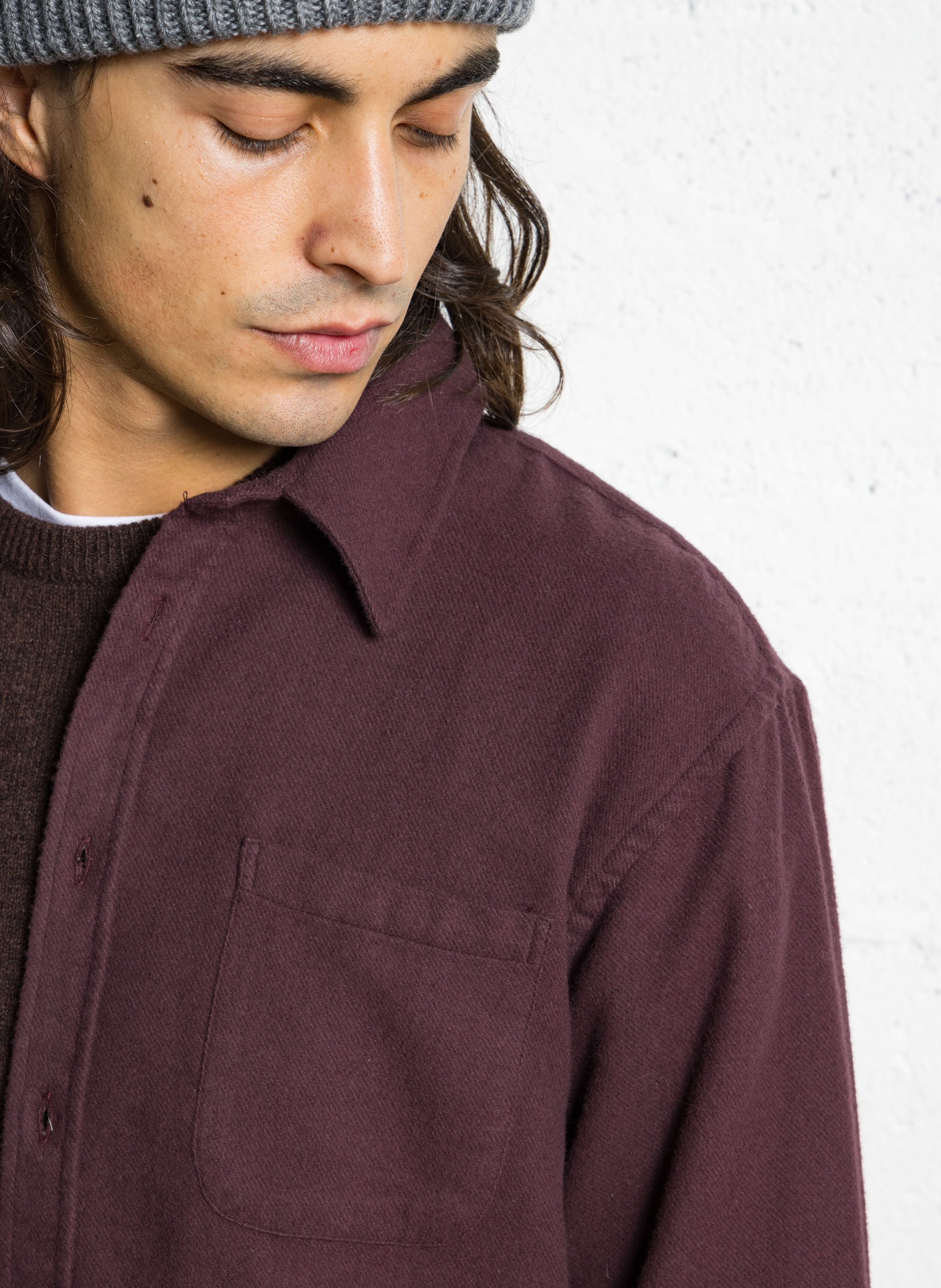 Chemise col classique en coton bio COLORFUL STANDARD Rouge