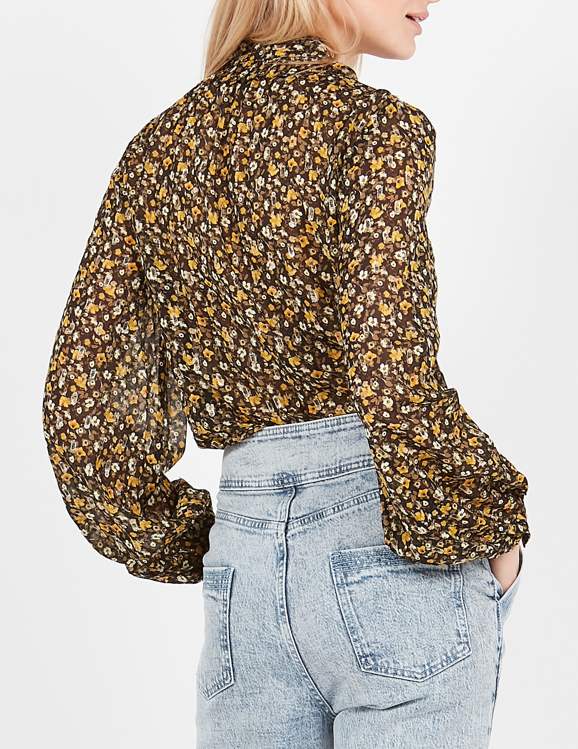 Loose-fit floral print round-neck top THE KOOPLES Multicolored