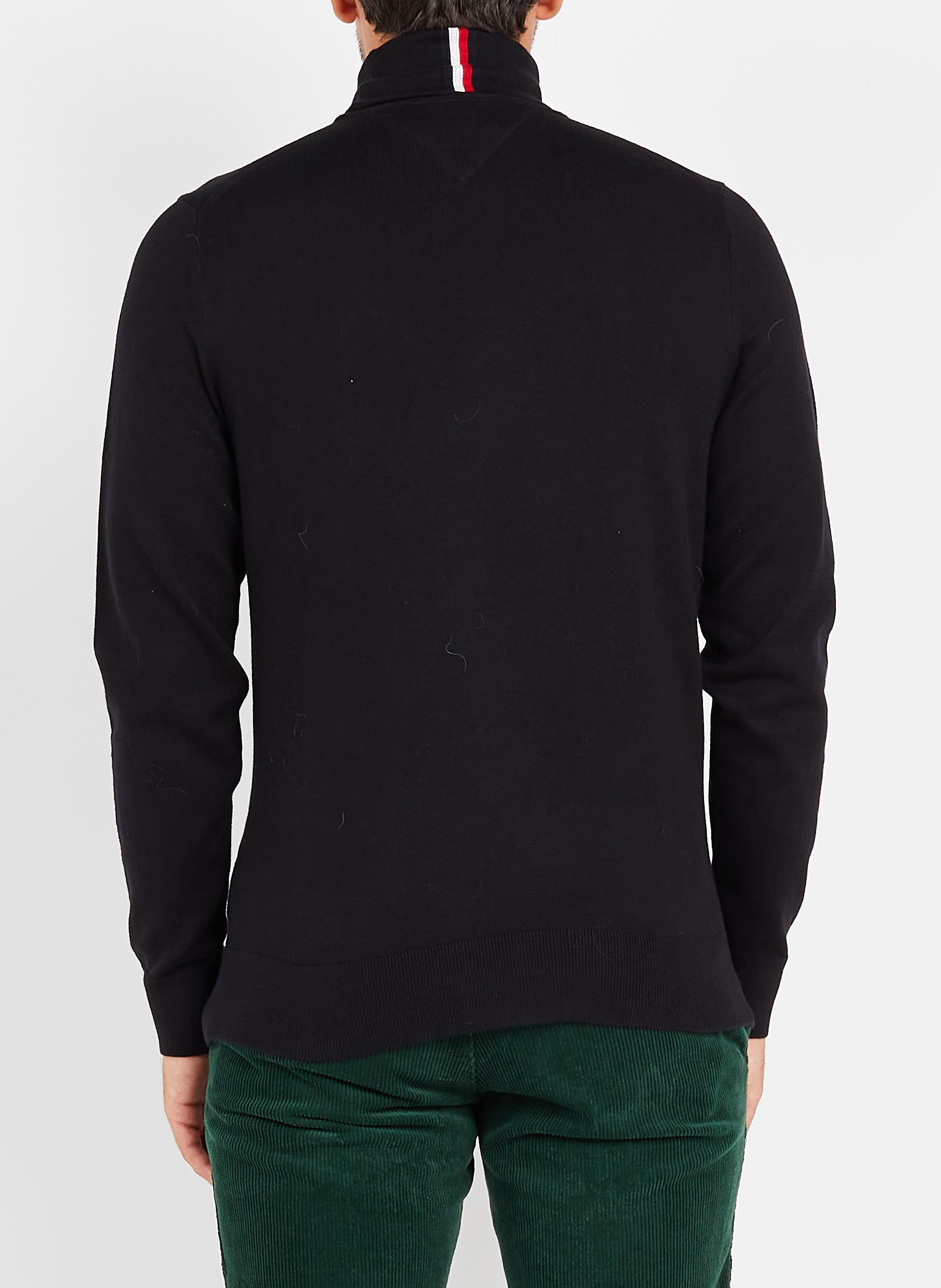 Rollkragenpullover aus Bio-Baumwoll-Mix, Regular Fit TOMMY HILFIGER Schwarz