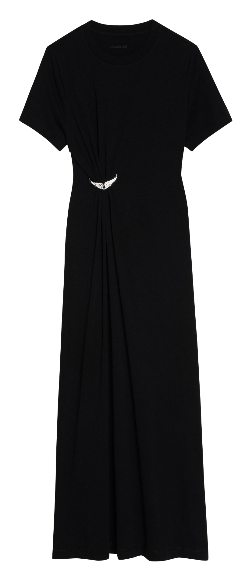 Robe longue manches courtes plissée ZADIG&VOLTAIRE Noir