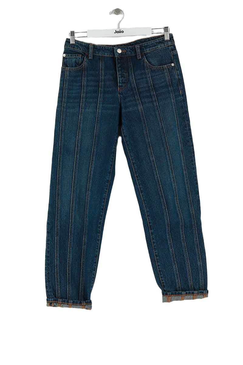 Straight cotton-blend pants ARMANI - SECONDE MAIN Blue