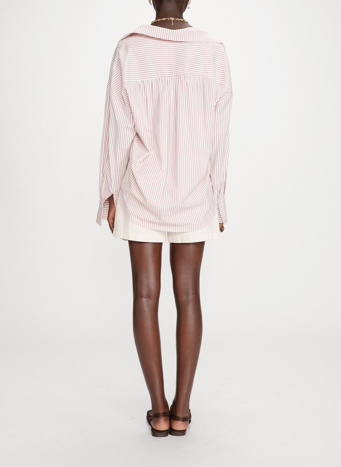 Chemise mit klassischem Kragen, geradem Schnitt, aus bedruckter Baumwollmischung GRACE ET MILA Rosa