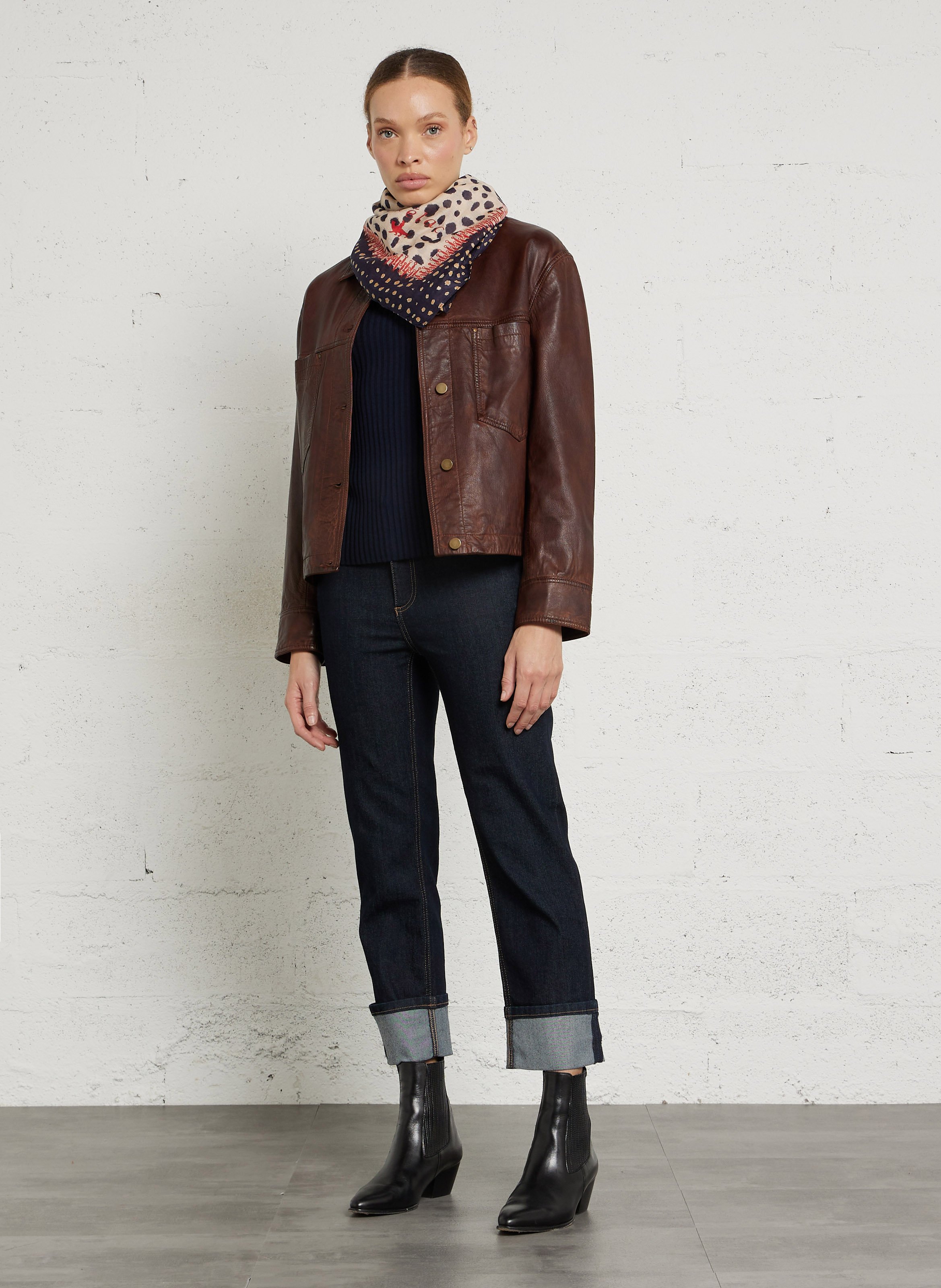 Cropped Jeans aus Baumwoll-Mix MAISON 123 Blau