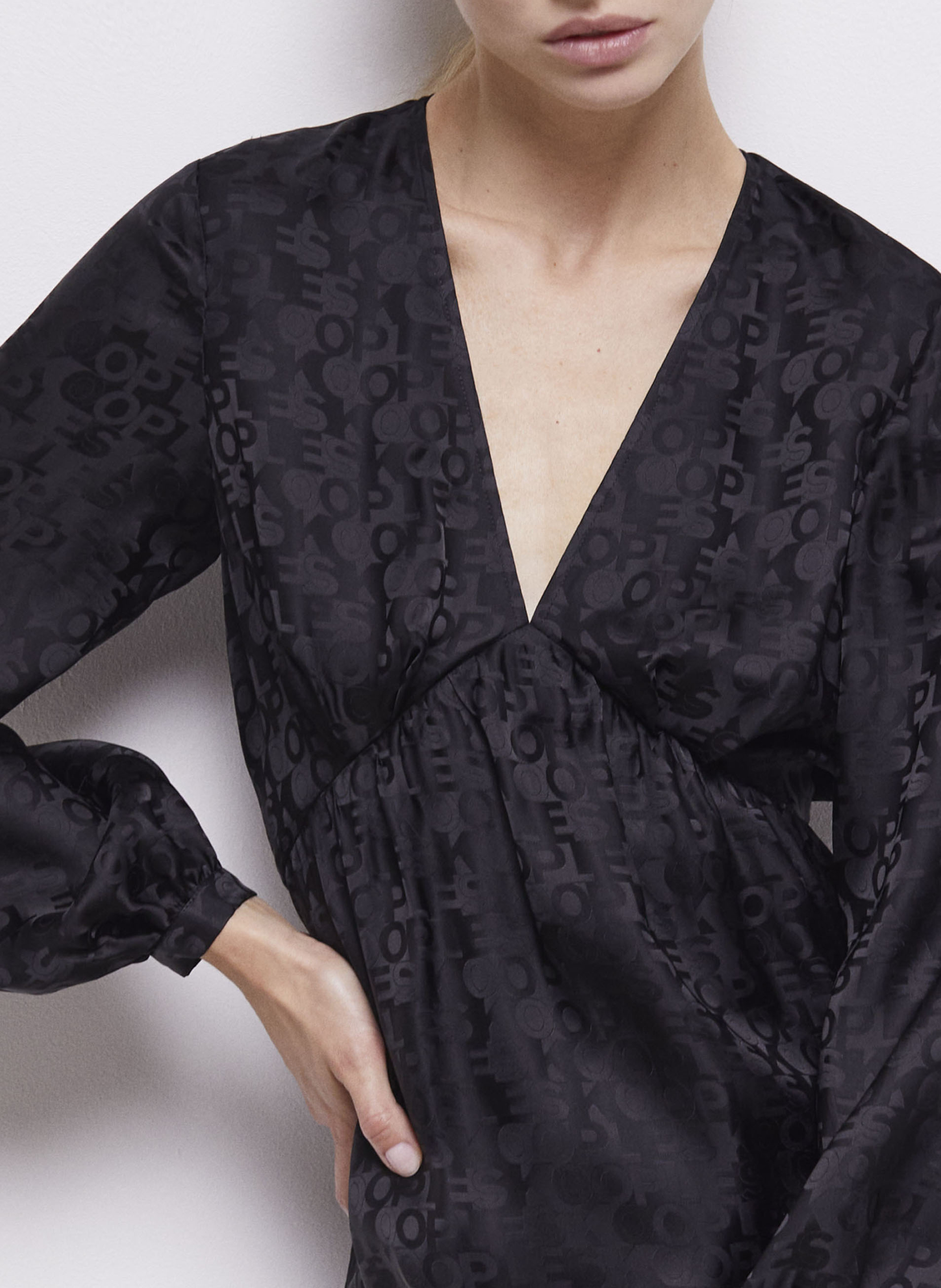 Robe courte à logo imprimé THE KOOPLES Noir