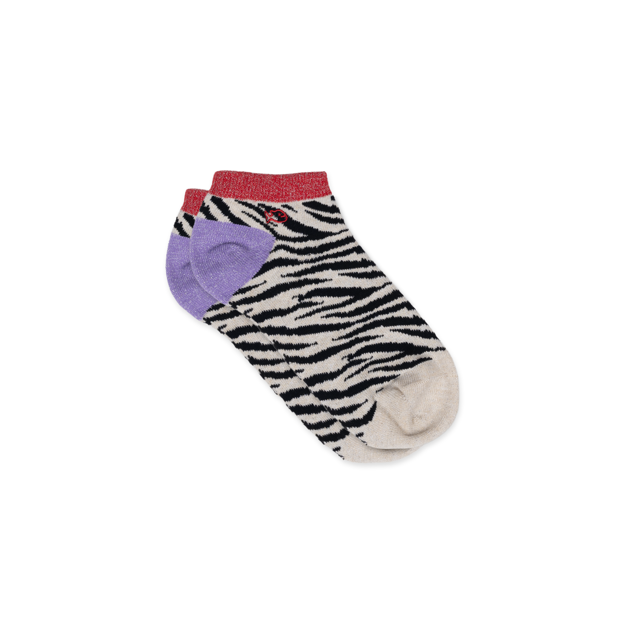 Combed cotton zebra ankle socks BILLYBELT
