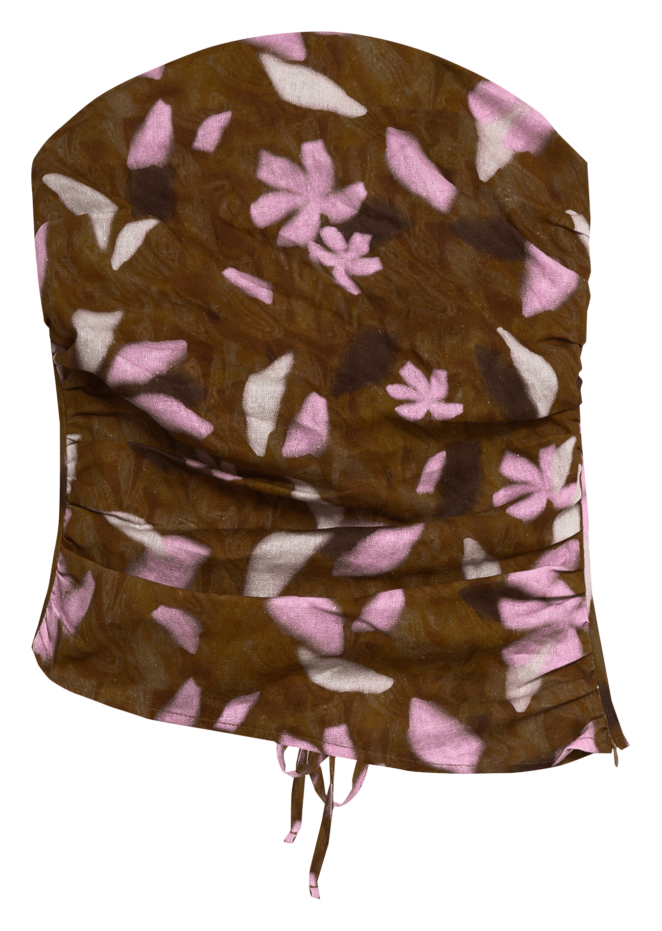 Top bustier imprimé LAAGAM Marron