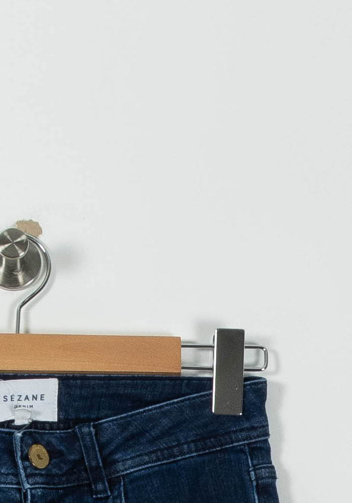 Cropped slim jeans with studs SEZANE - Seconde main Blue