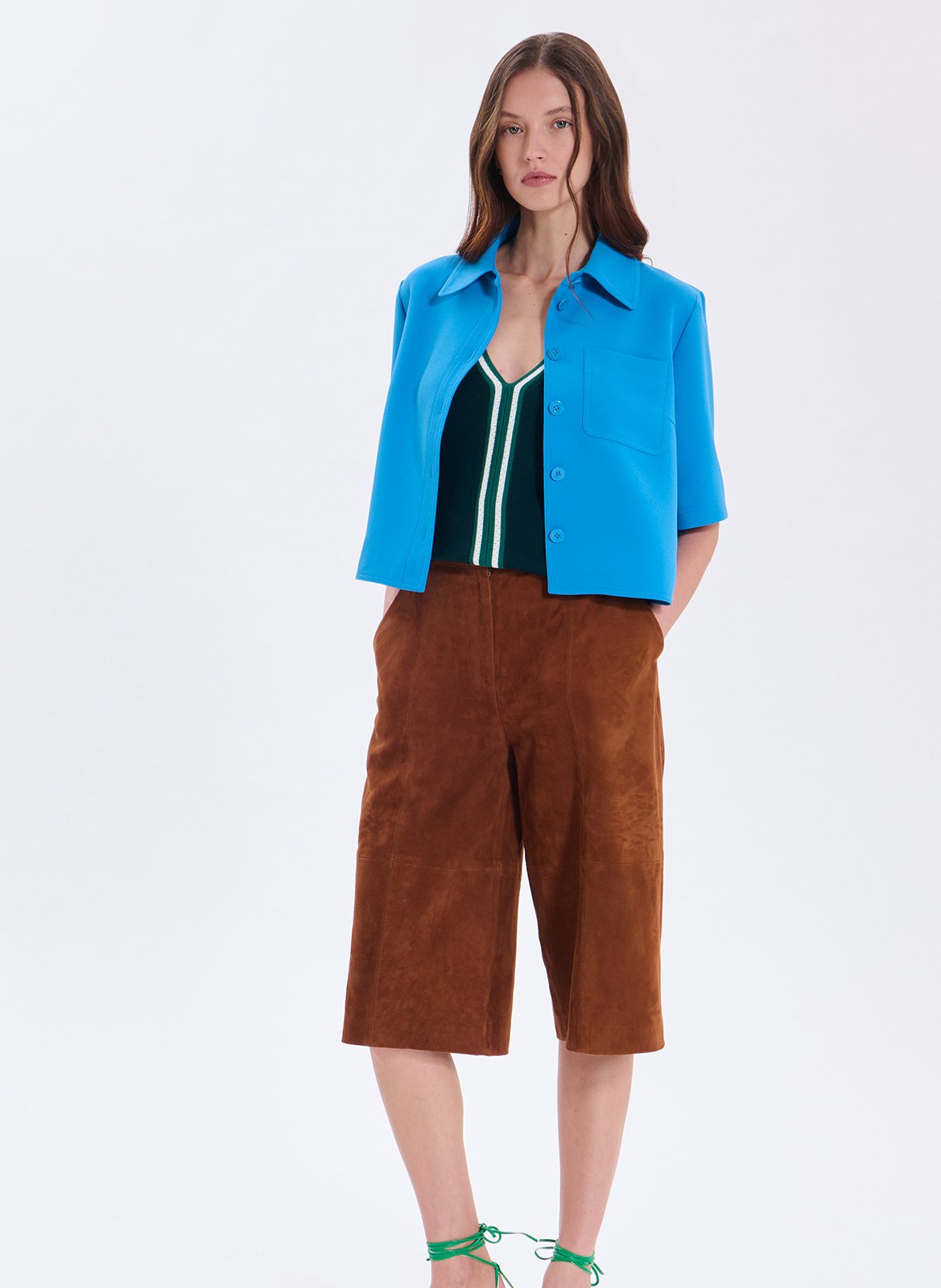 Kurzes weites Hemd ZAPA Blau