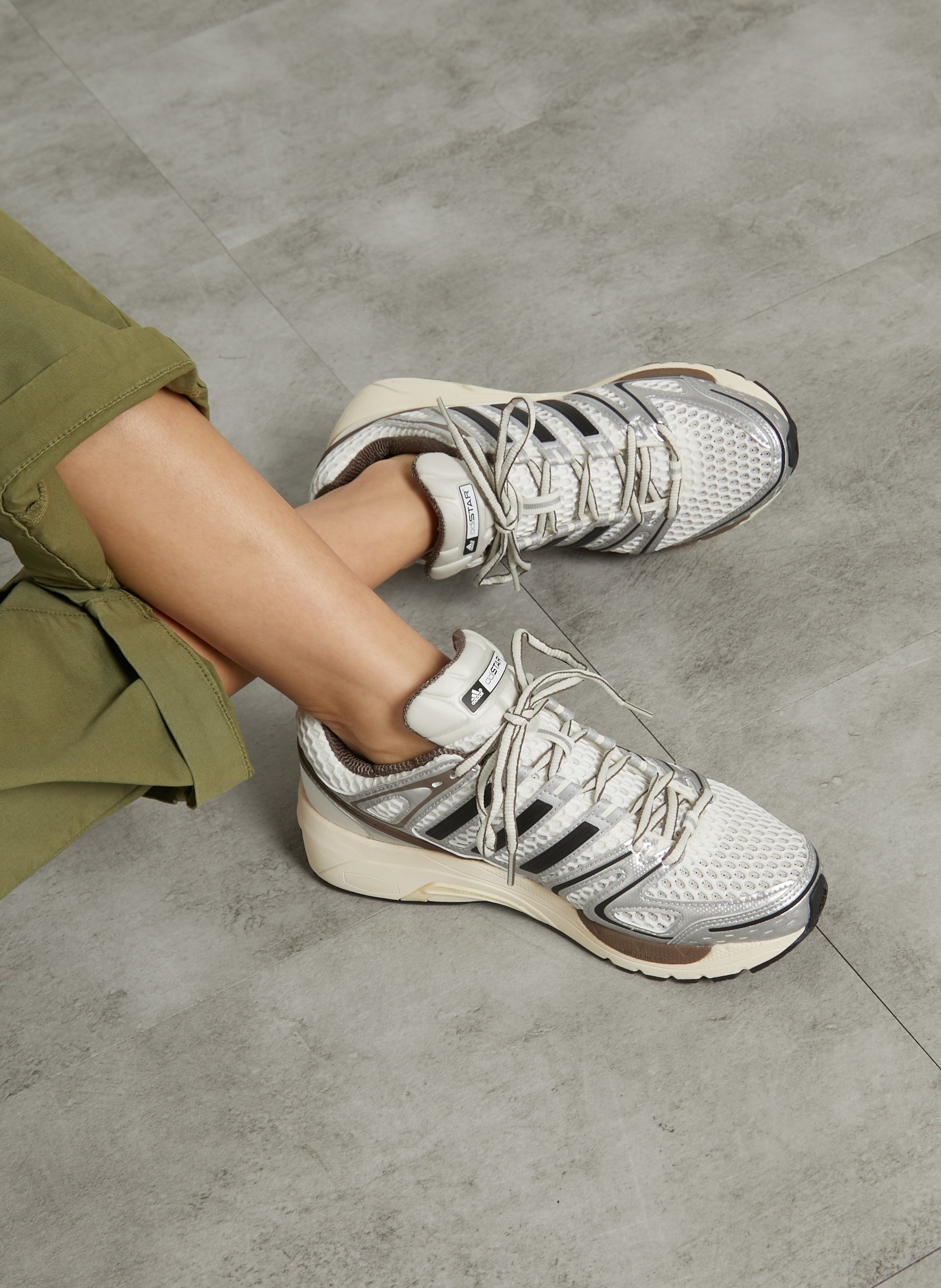 Baskets basses en toile ADIDAS Blanc