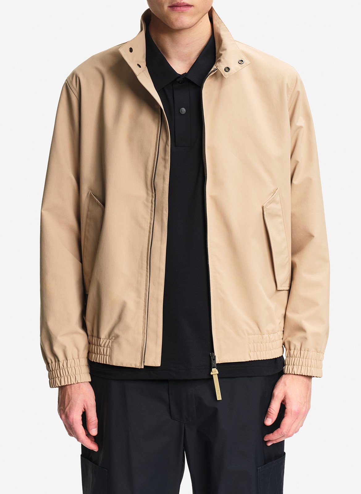 Solid zip-up straight jacket AIGLE Beige